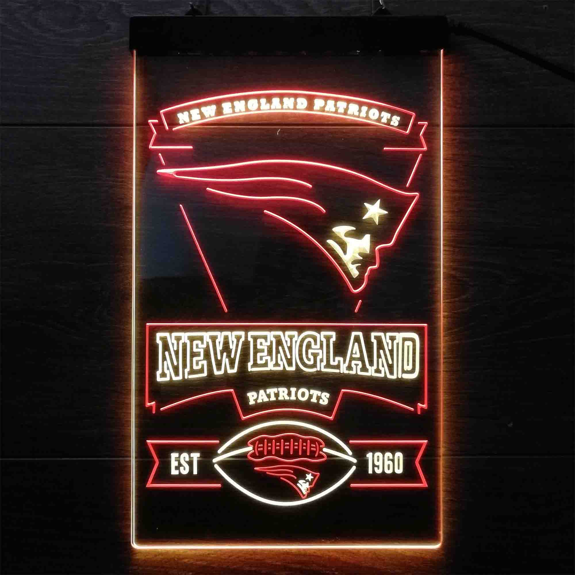 New England Patriots Est. 1960 Neon LED Sign
