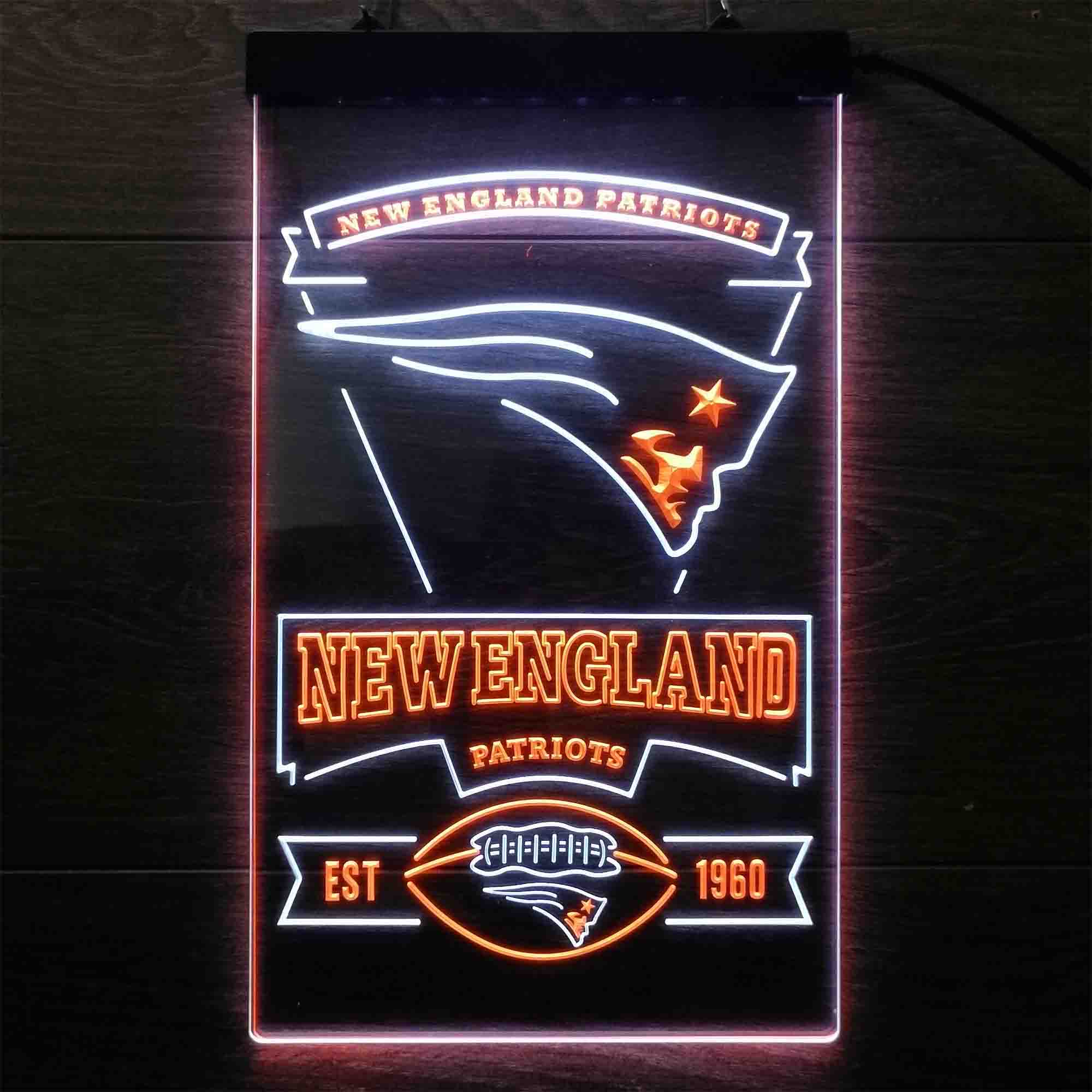 New England Patriots Est. 1960 Neon LED Sign