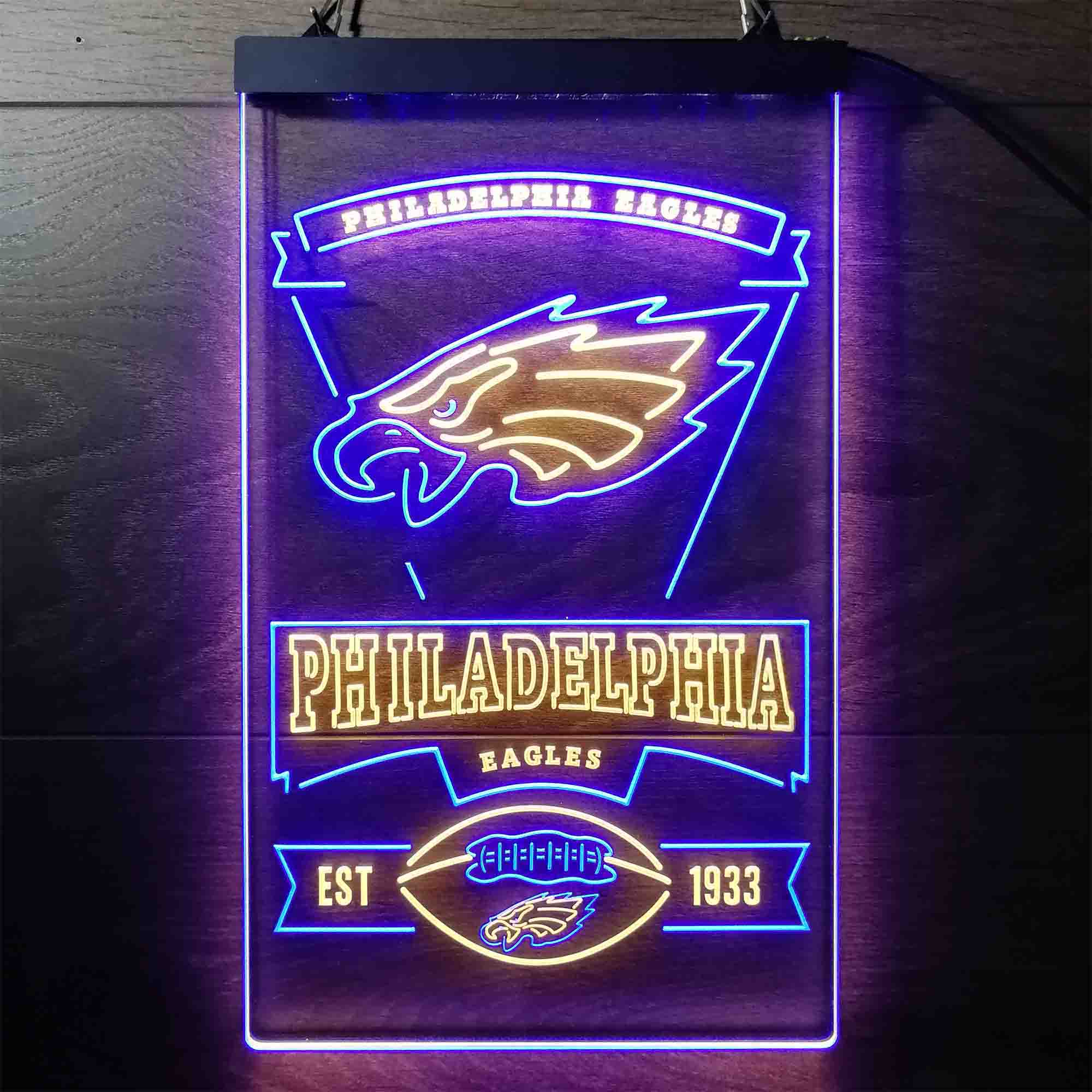 Philadelphia Eagles Est. 1933 Neon-Like LED Sign