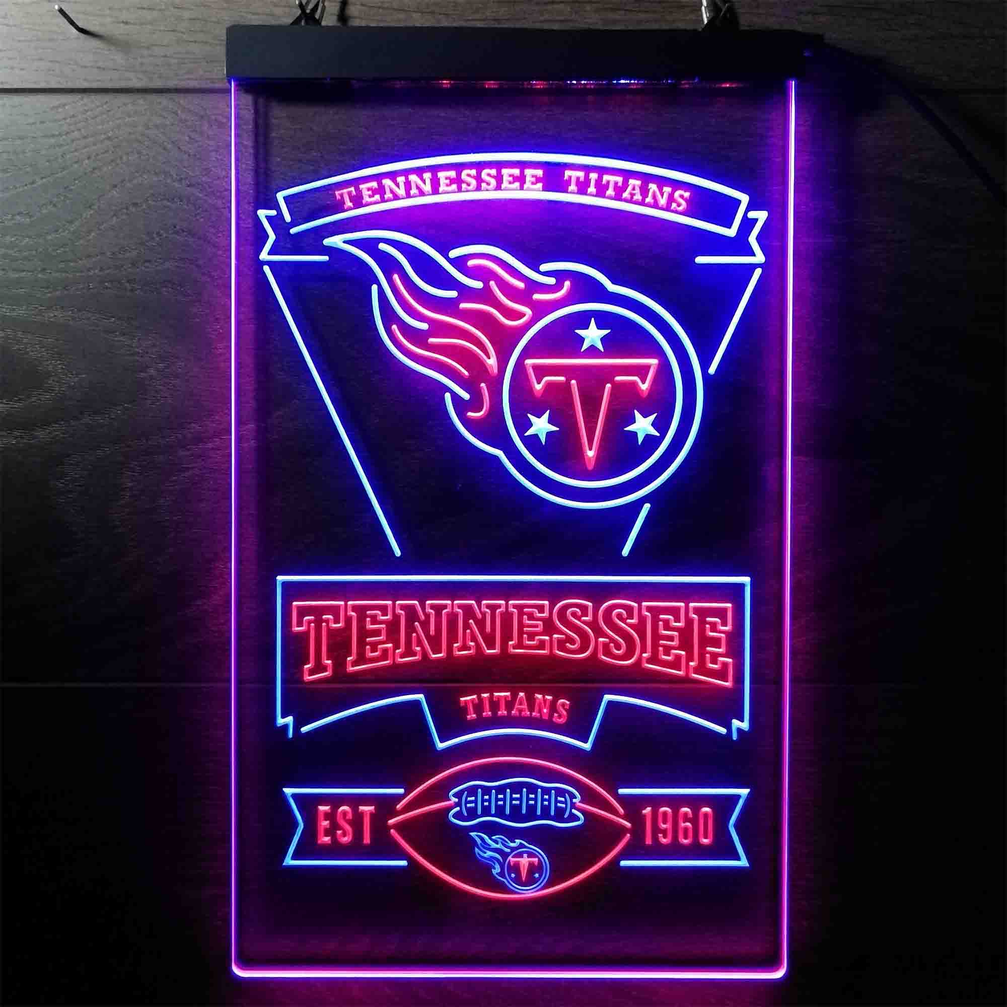 Tennessee Titans Est. 1960 Neon-Like LED Sign
