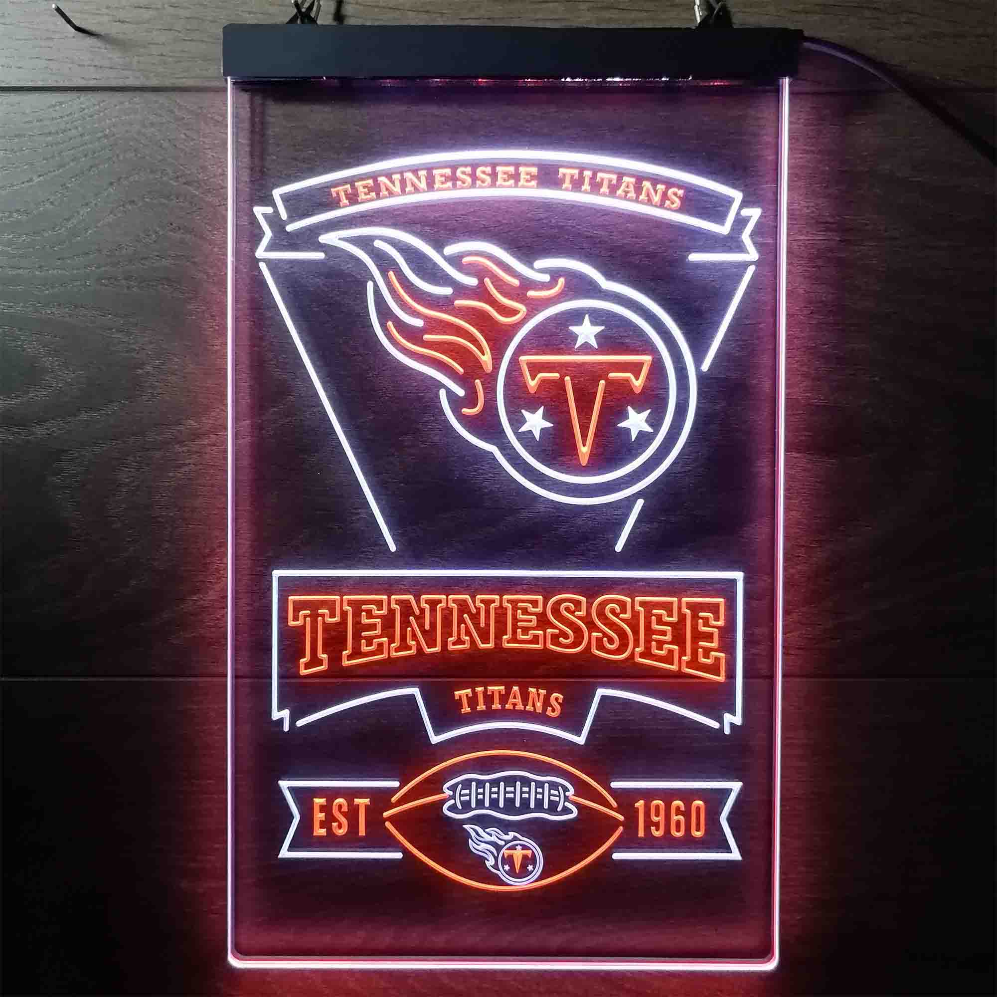 Tennessee Titans Est. 1960 Neon-Like LED Sign