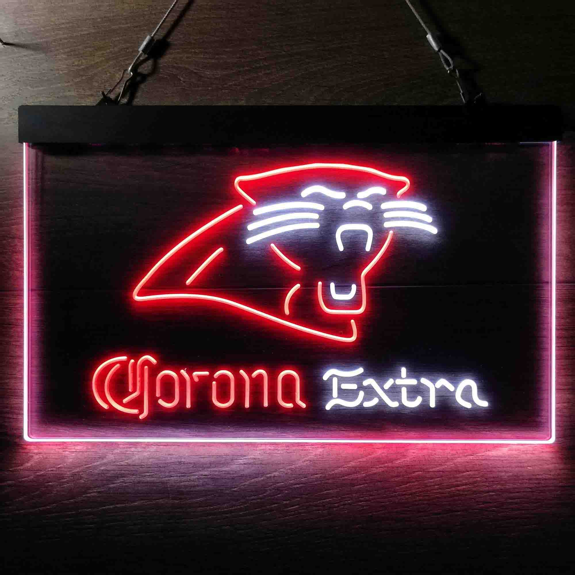 Corona Extra Bar Carolina Panthers Est. 1995 Neon-Like LED Sign