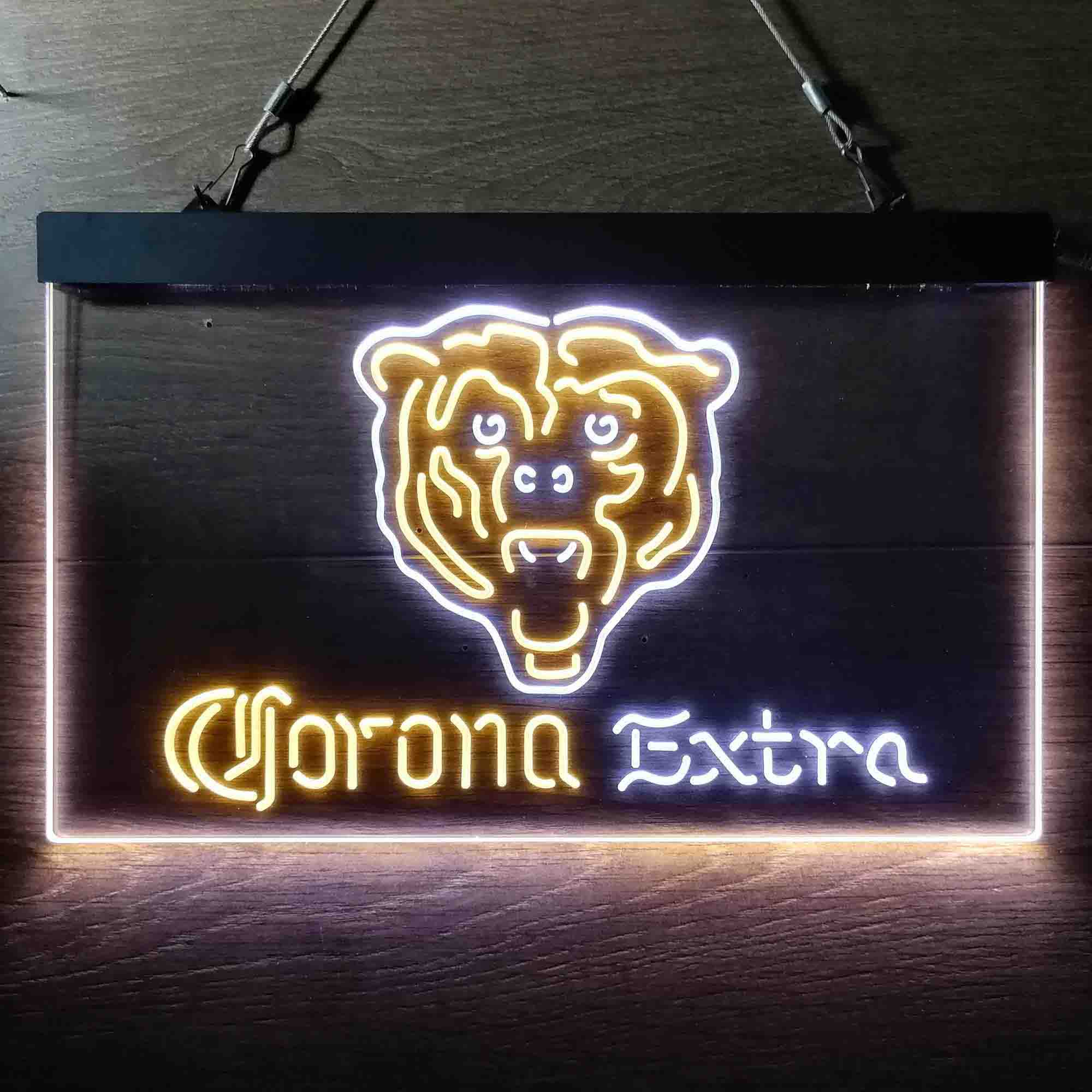 Corona Extra Bar Chicago Bears Est. 1920 Neon-Like LED Sign