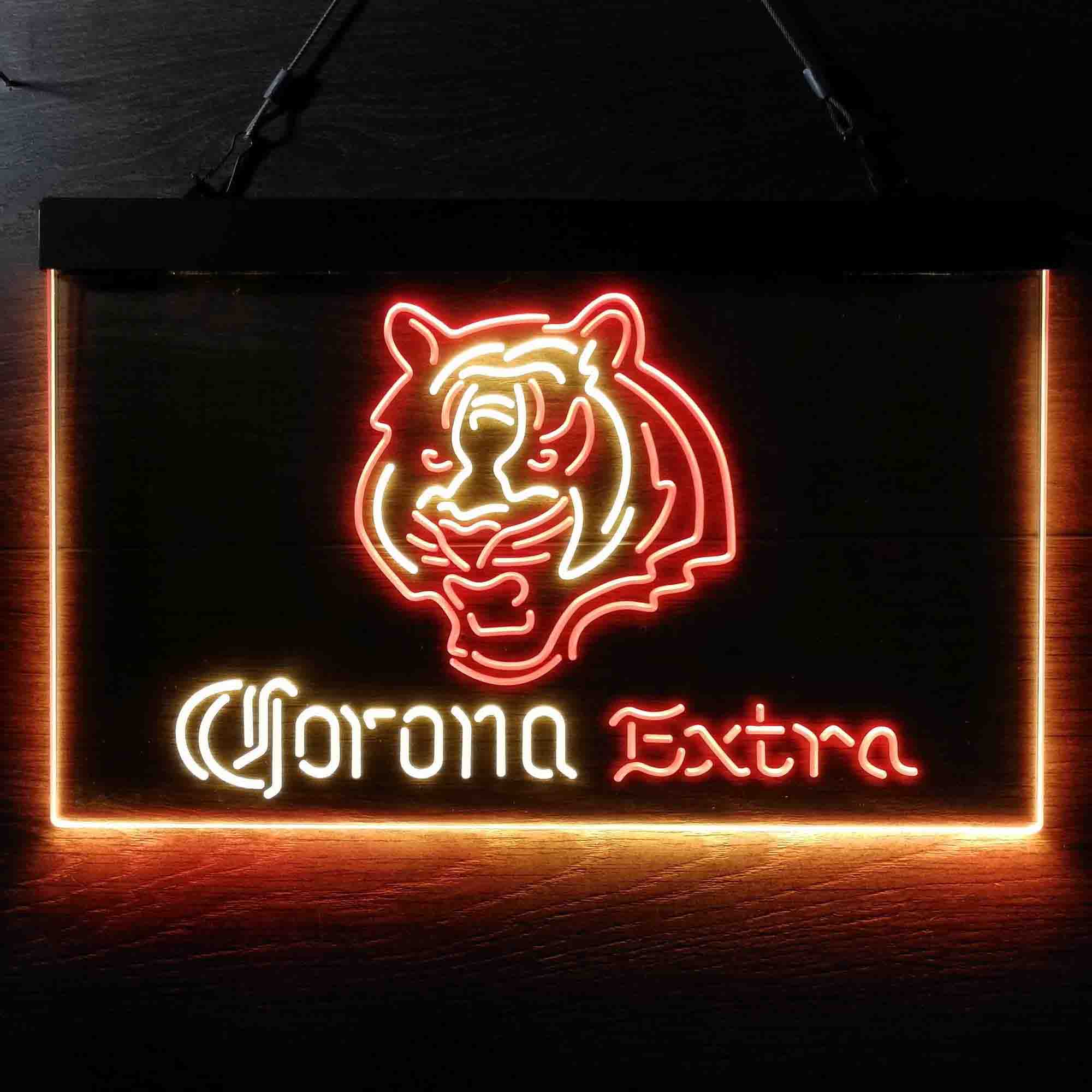 Corona Extra Bar Cincinnati Bengals Est. 1968 Neon-Like LED Sign