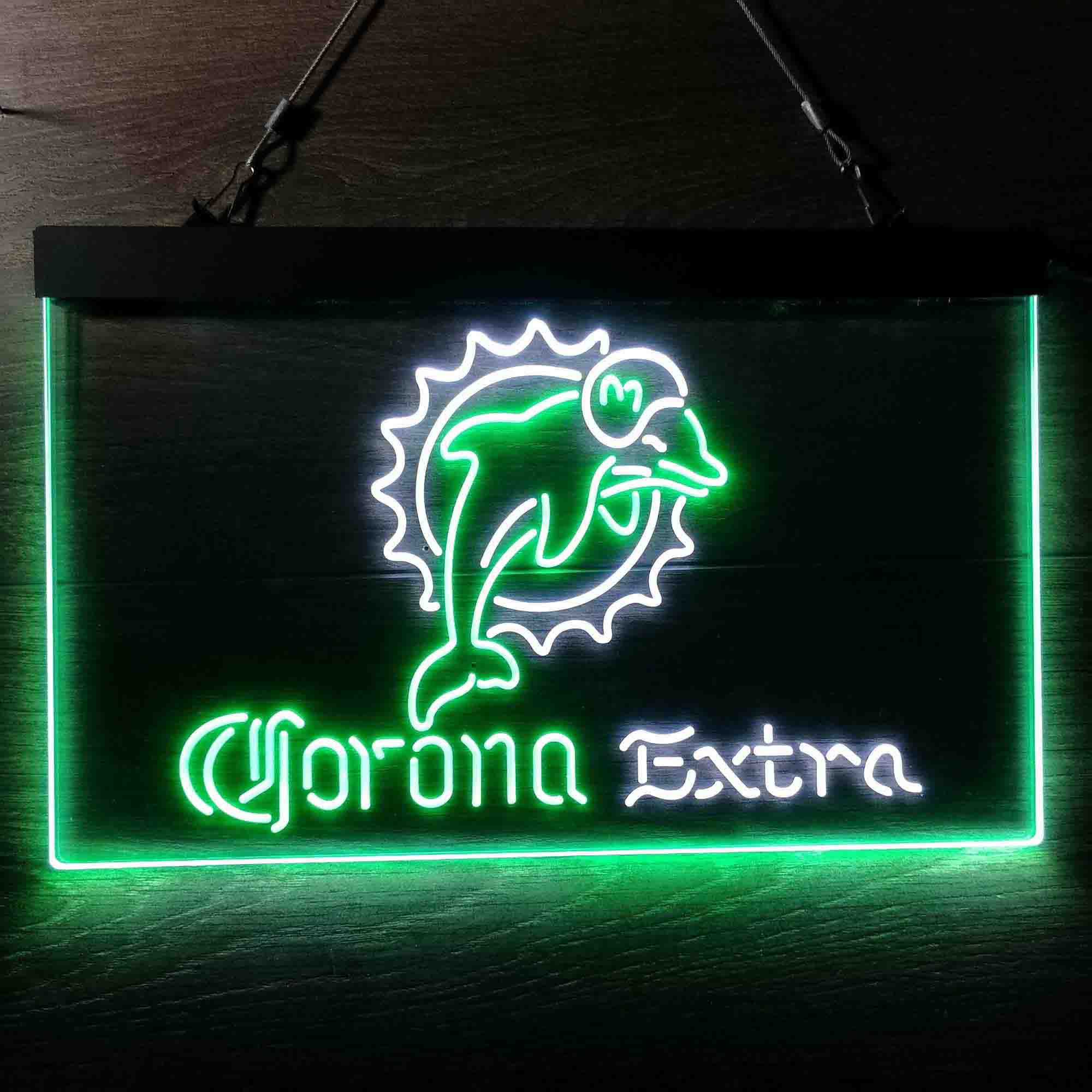 Miami Dolphins Corona Extra Bar Neon-Like LED Sign - ProLedSign