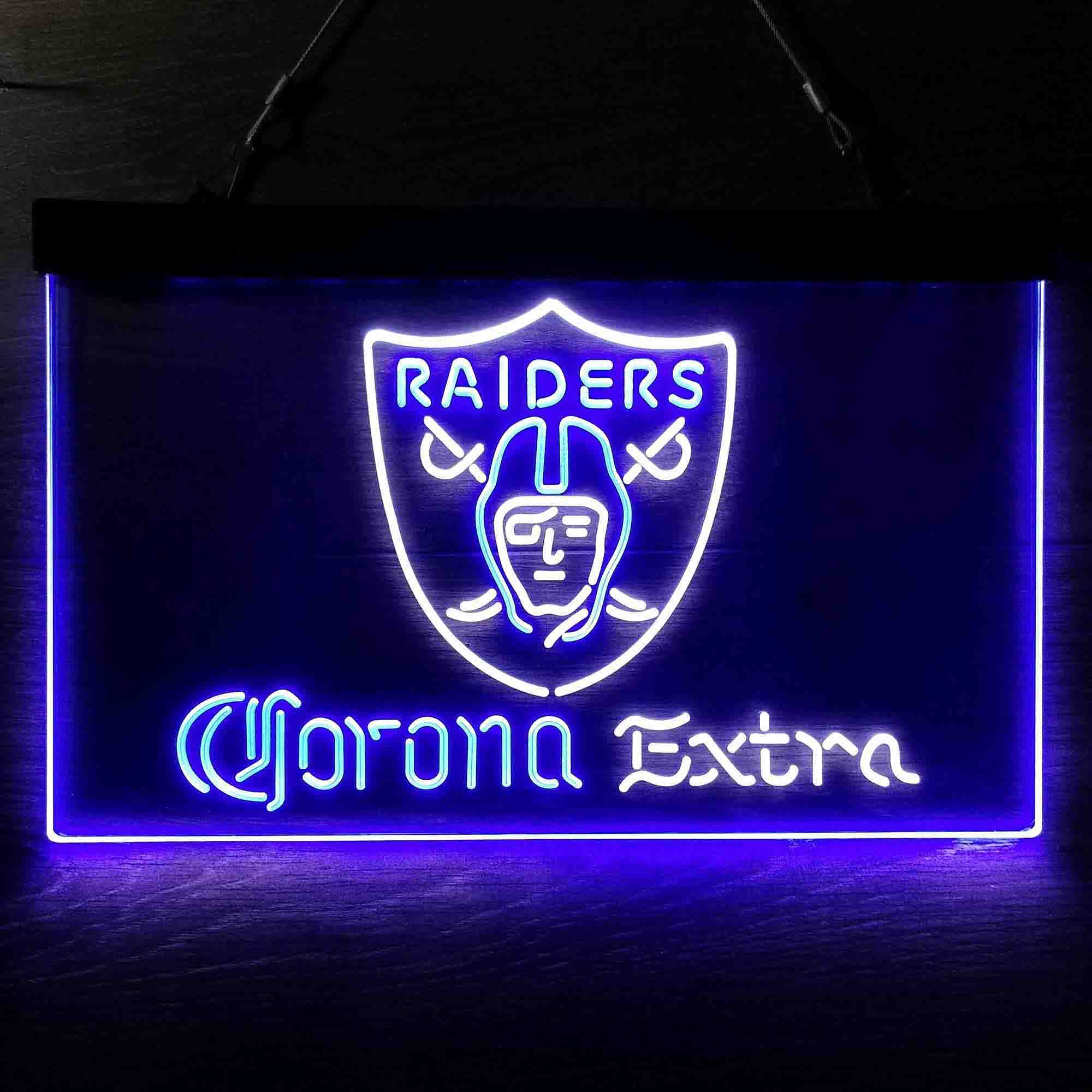 Corona Extra Bar Oakland Raiders Est. 1960 Neon-Like LED Sign
