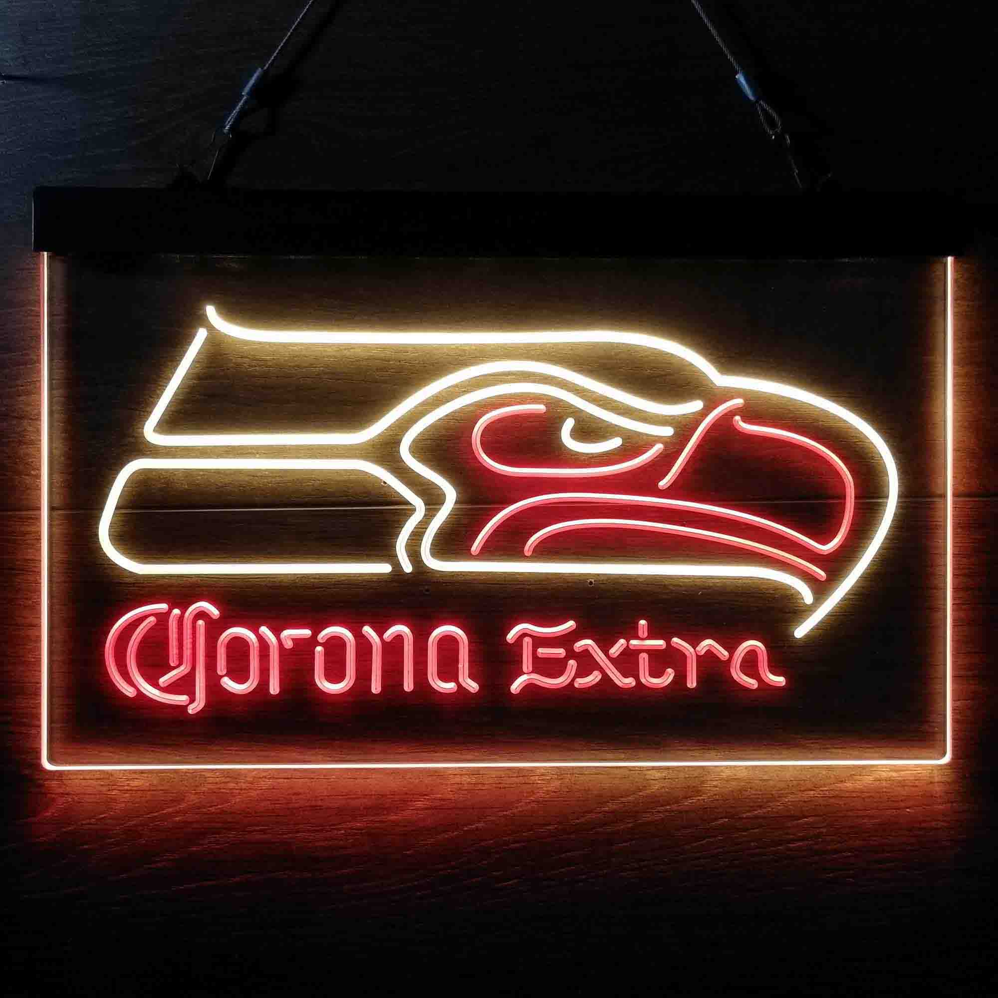 Seattle Seahawks Corona Extra Bar Neon-Like LED Sign - ProLedSign