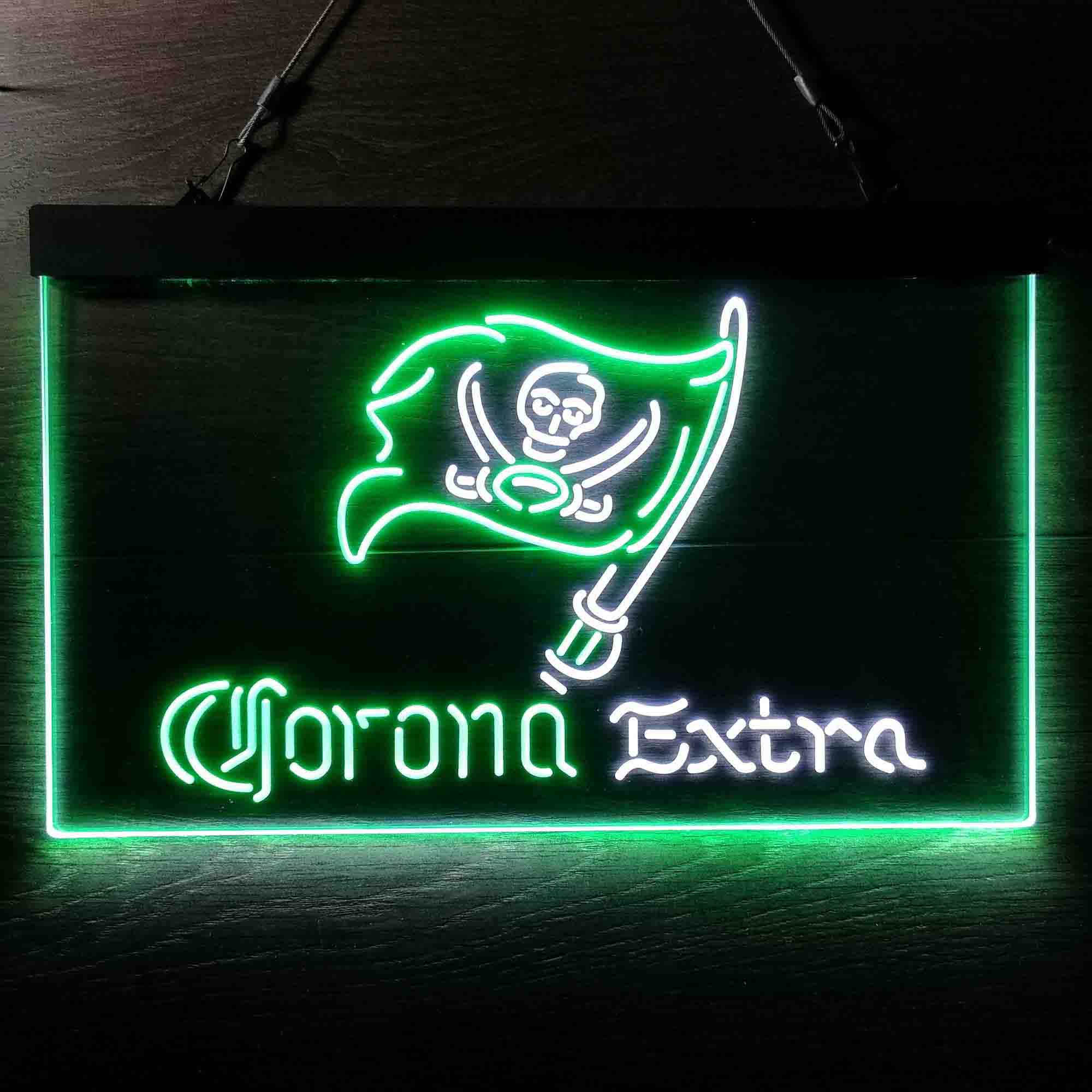Corona Extra Bar Tampa Bay Buccaneers Est. 1976 Neon-Like LED Sign