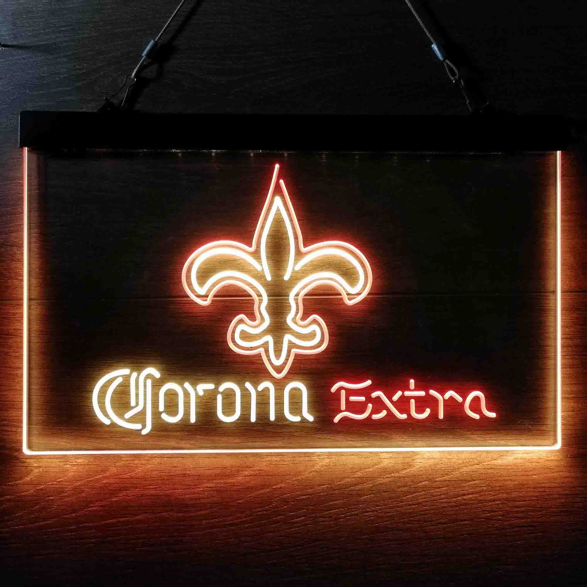 Corona Extra Bar New Orleans Saints Est. 1967 Neon-Like LED Sign