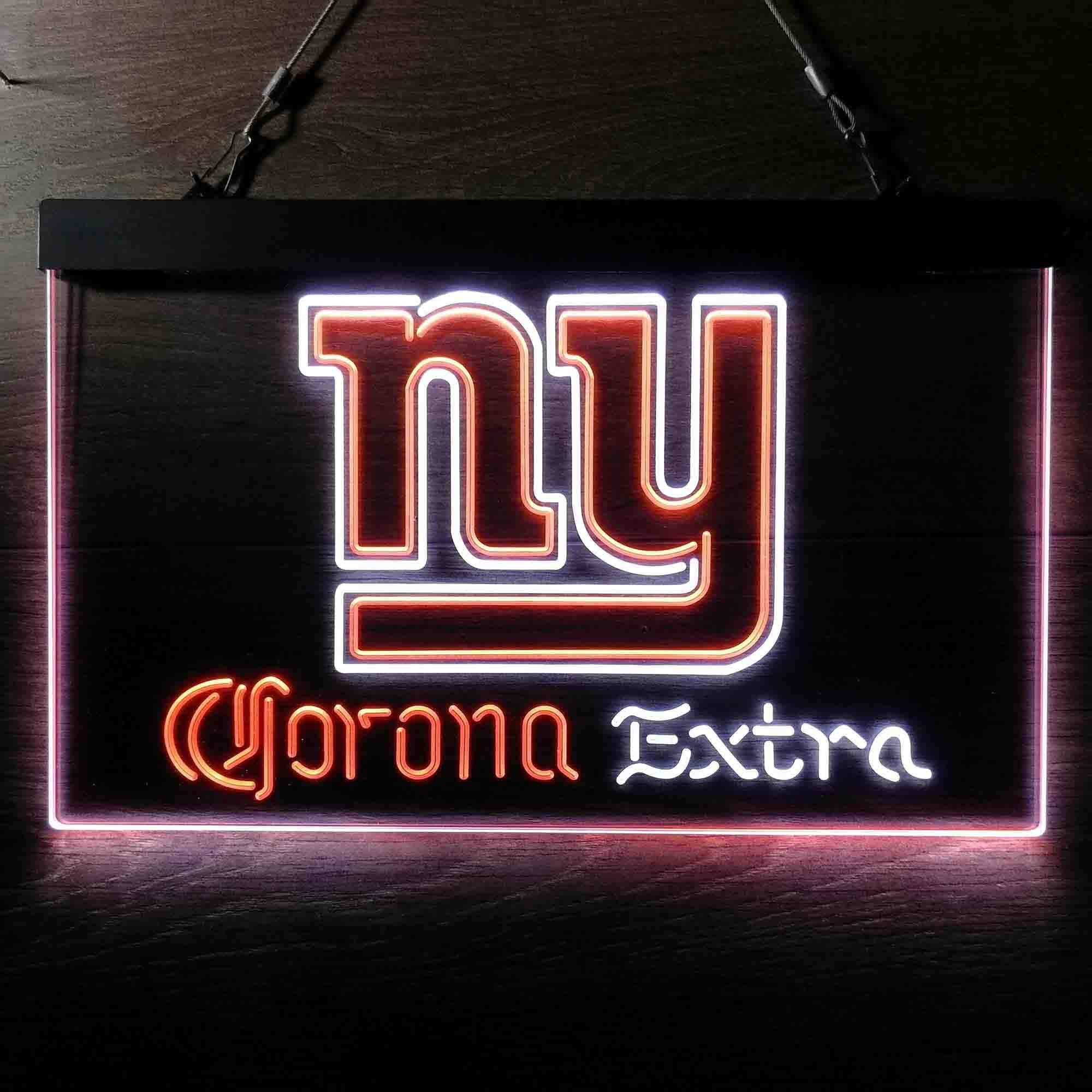 Corona Extra Bar New York Giants Est. 1925 Dual Color LED Neon Sign ProLedSign