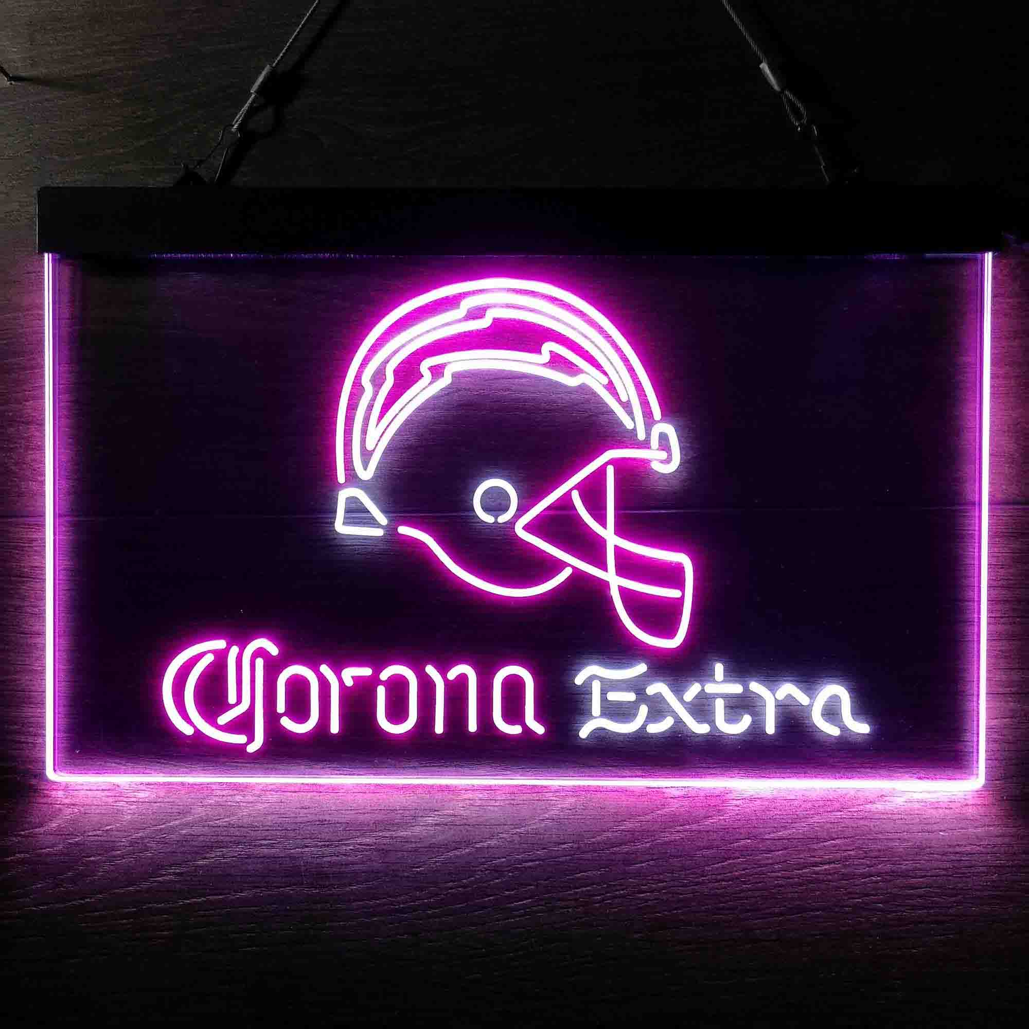 Corona Extra Bar Los Angeles Chargers Est. 1960 Neon-Like LED Sign