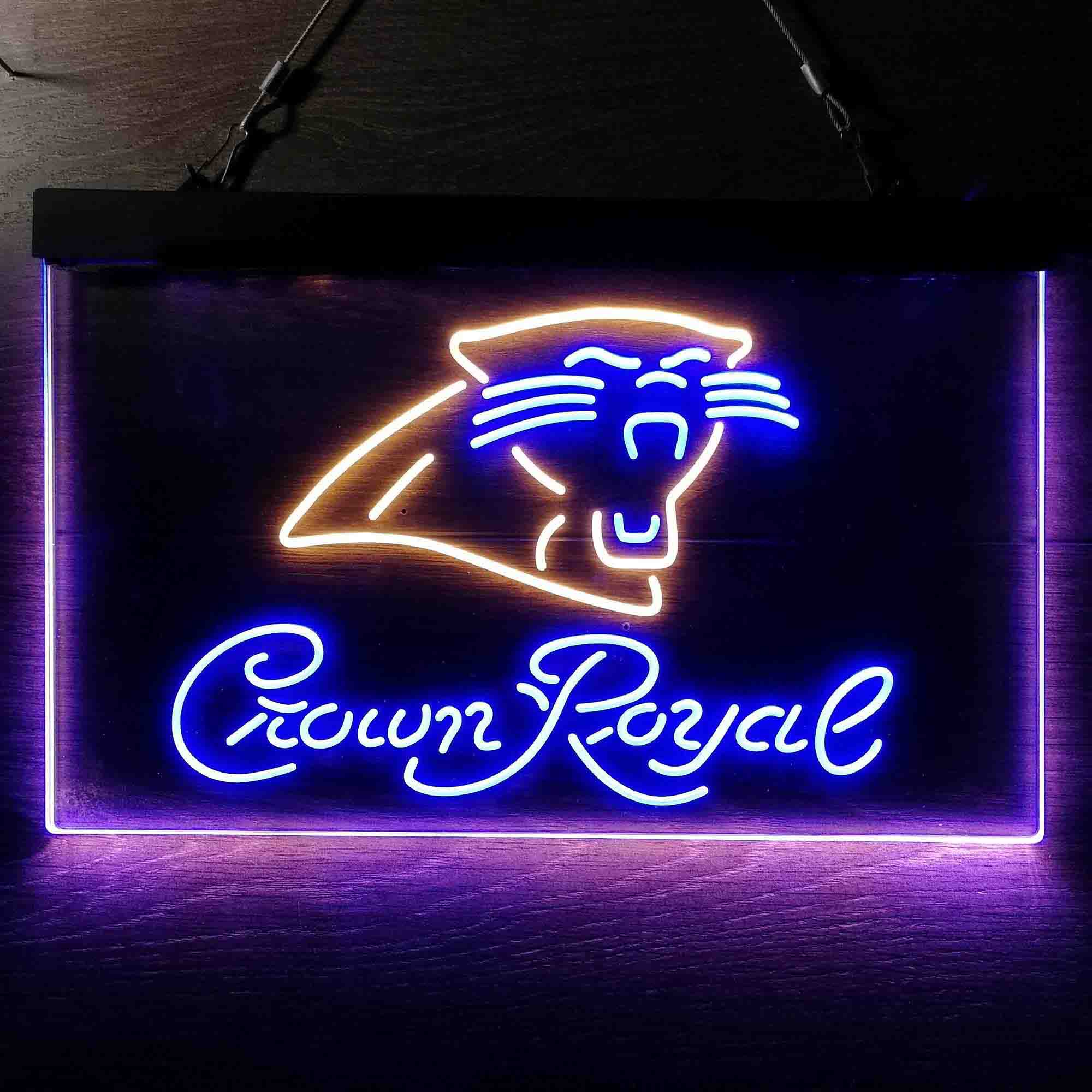 Carolina Panthers Crown Royal Bar Neon-Like LED Sign - ProLedSign