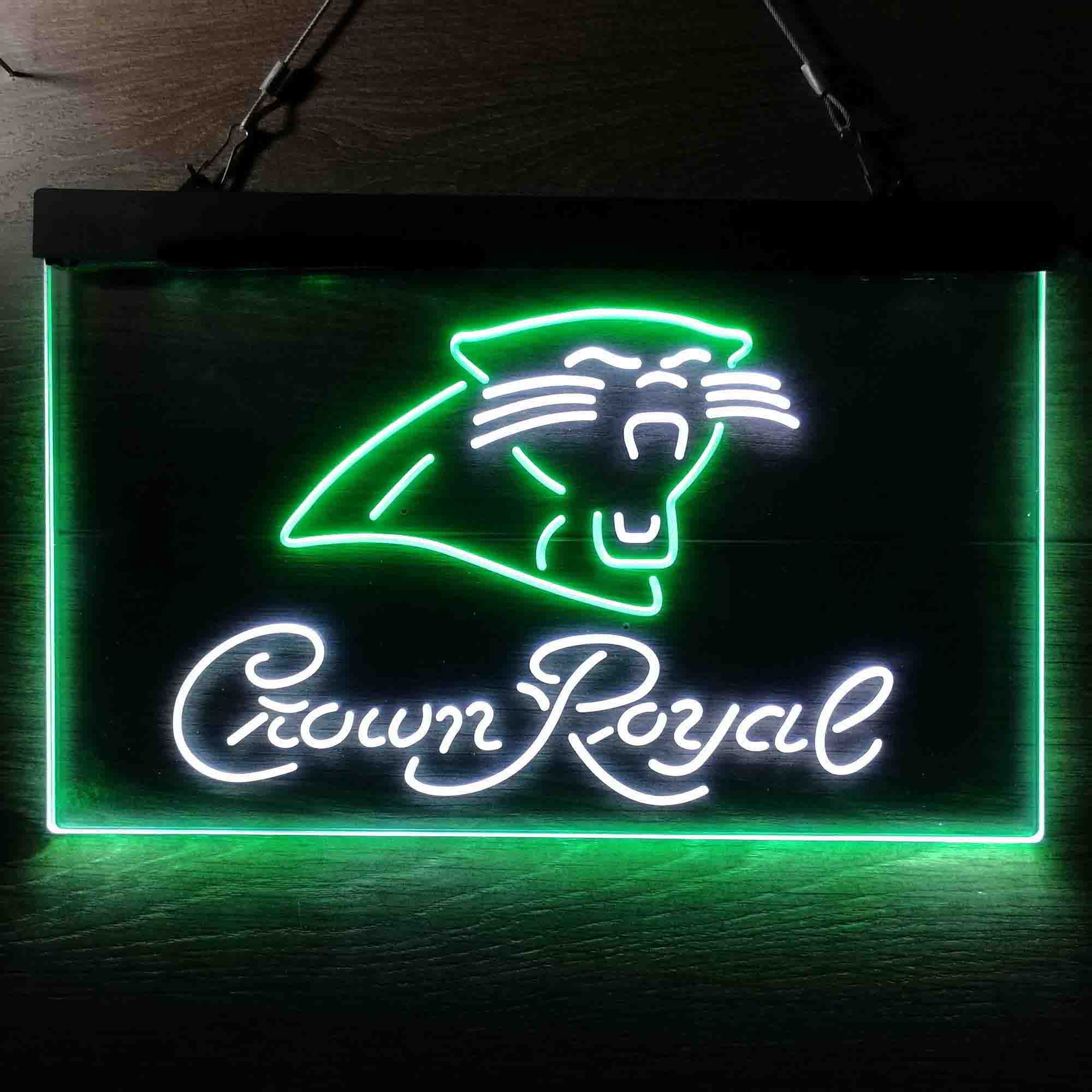 Carolina Panthers Crown Royal Bar Neon-Like LED Sign - ProLedSign