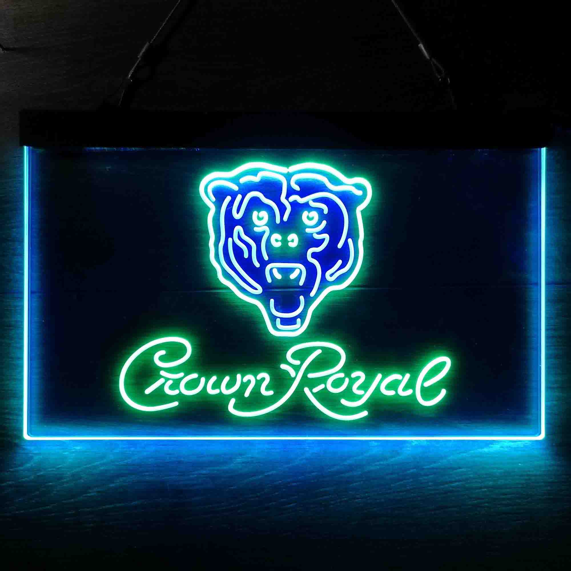Chicago Bears Crown Royal Bar Neon-Like LED Sign - ProLedSign