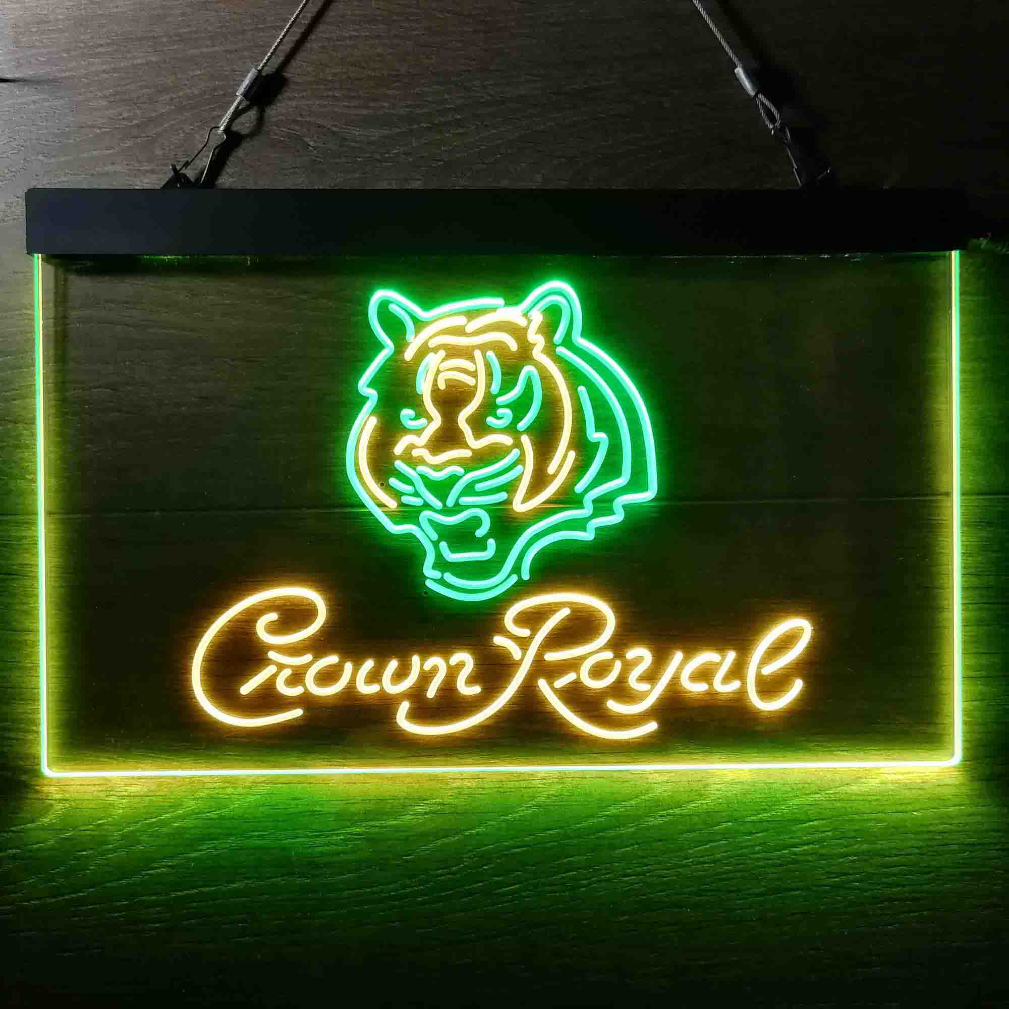 Crown Royal Bar Cincinnati Bengals Est. 1968 Neon-Like LED Sign - ProLedSign