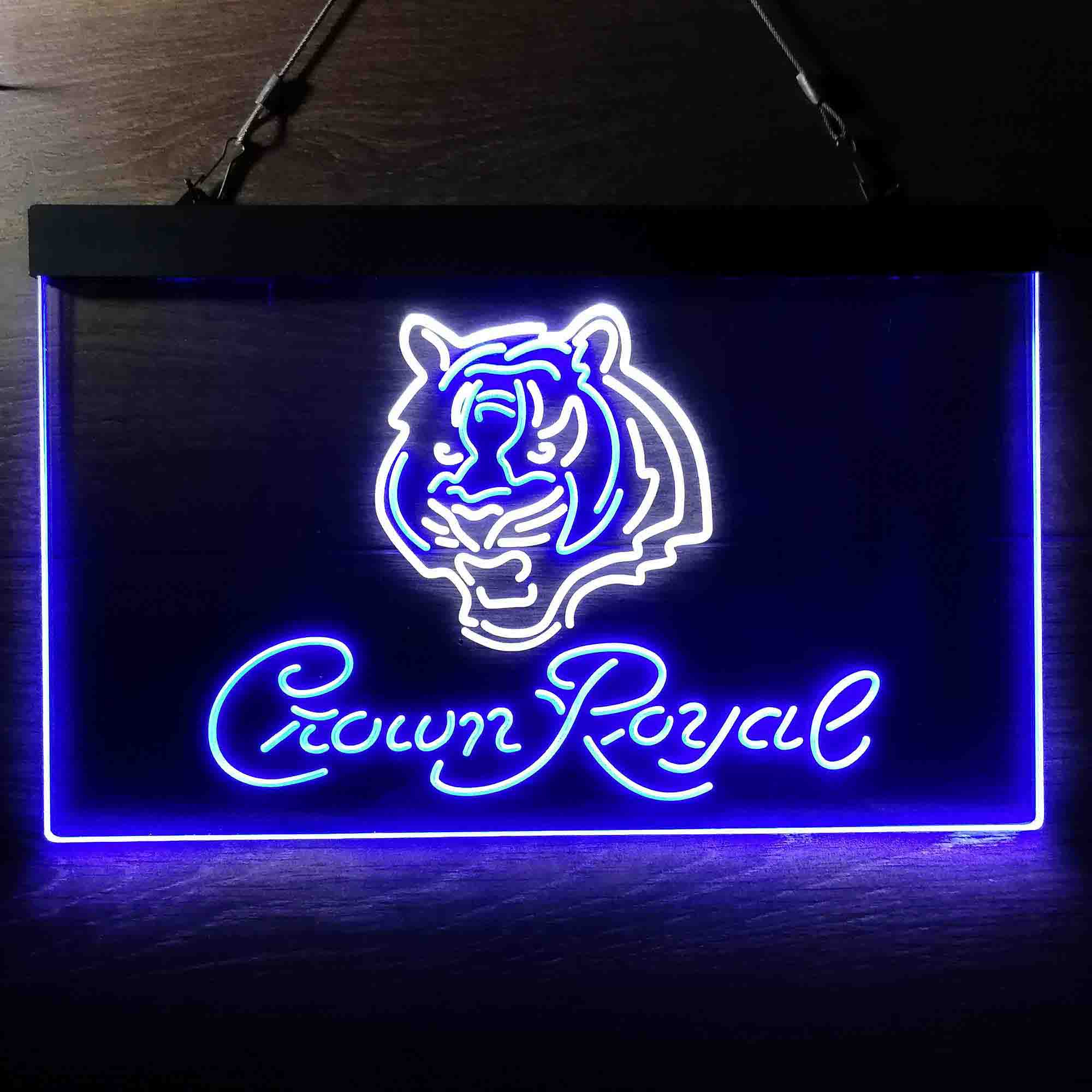 Crown Royal Bar Cincinnati Bengals Est. 1968 Neon-Like LED Sign
