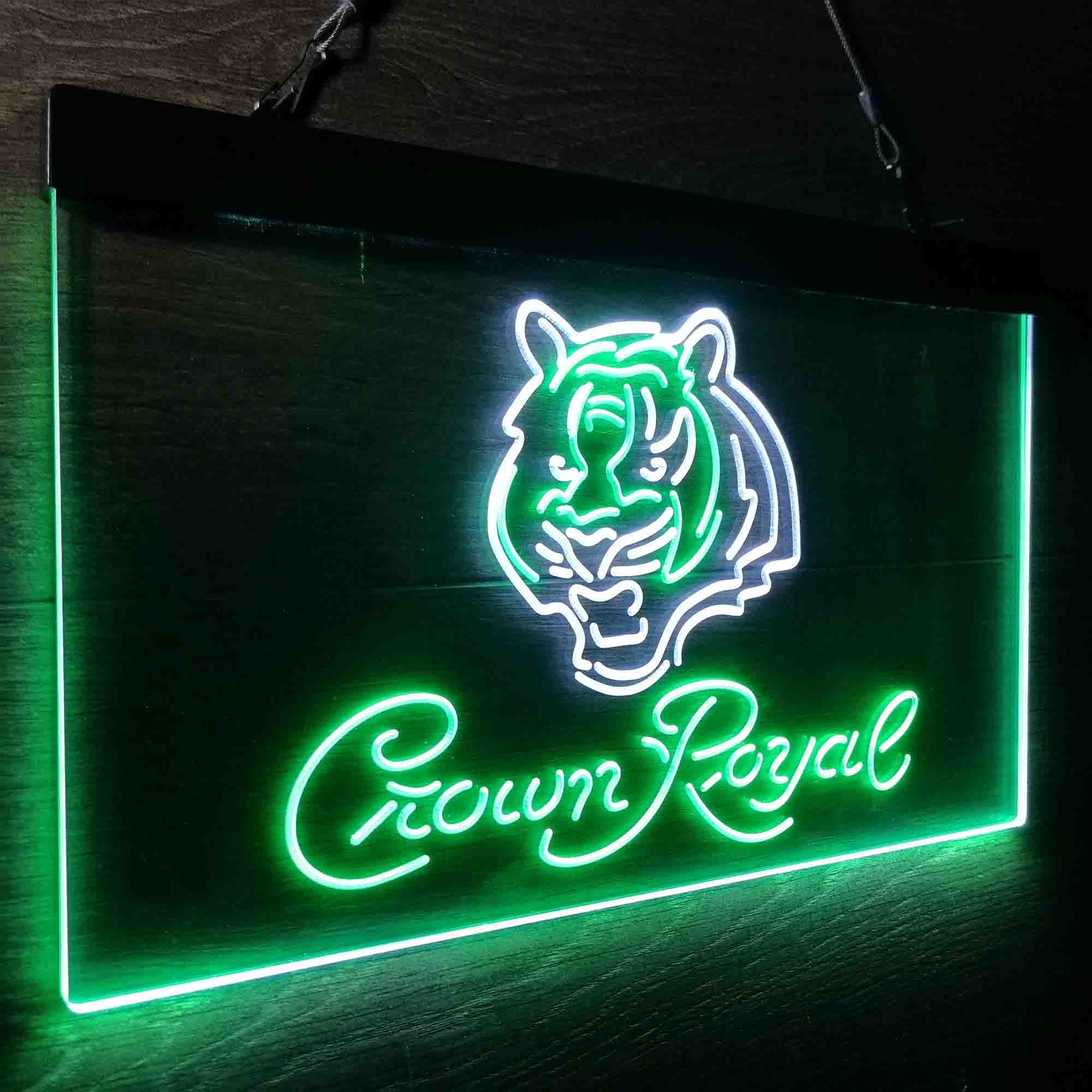 Crown Royal Bar Cincinnati Bengals Est. 1968 Neon-Like LED Sign - ProLedSign