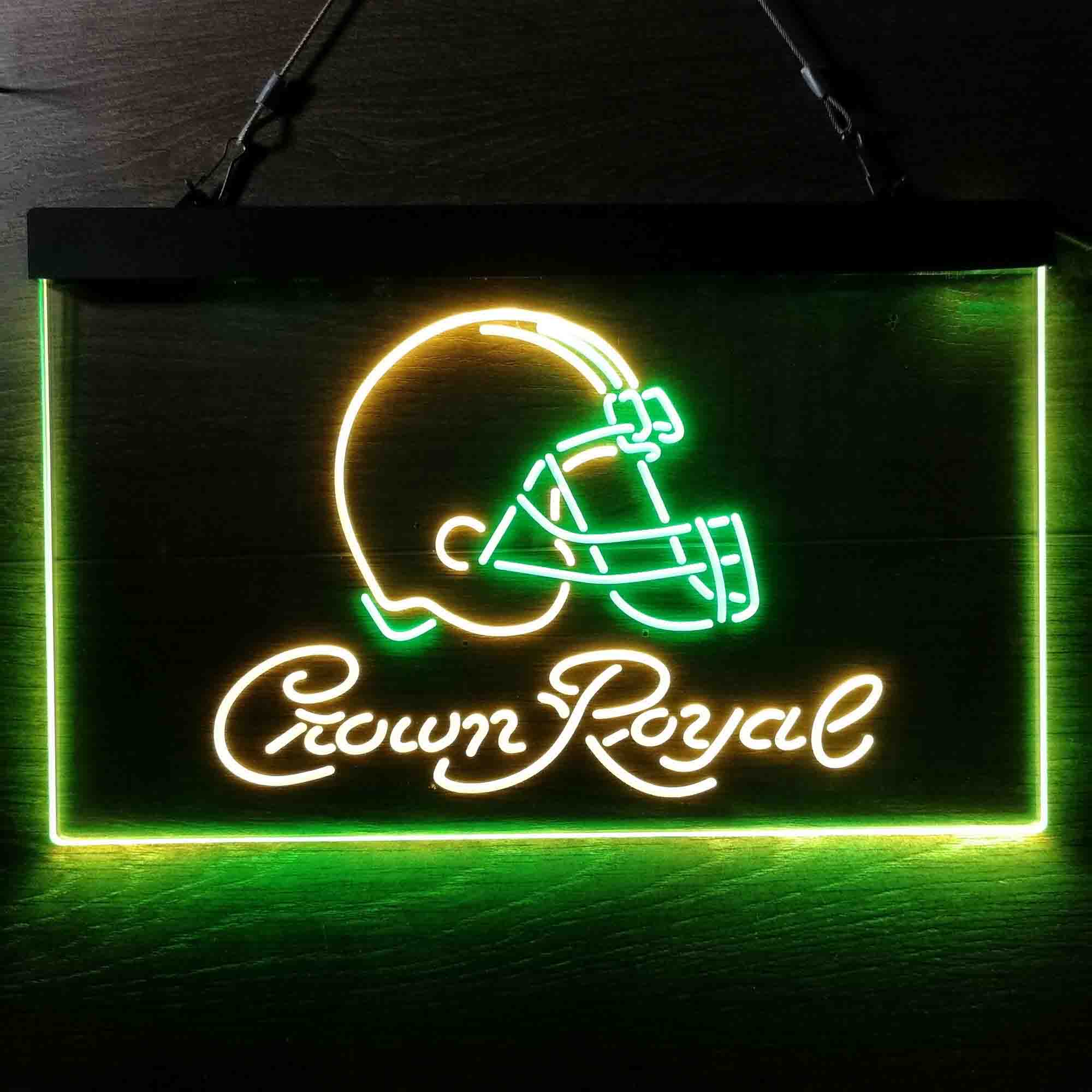 Crown Royal Bar Cleveland Browns Est. 1946 Neon-Like LED Sign
