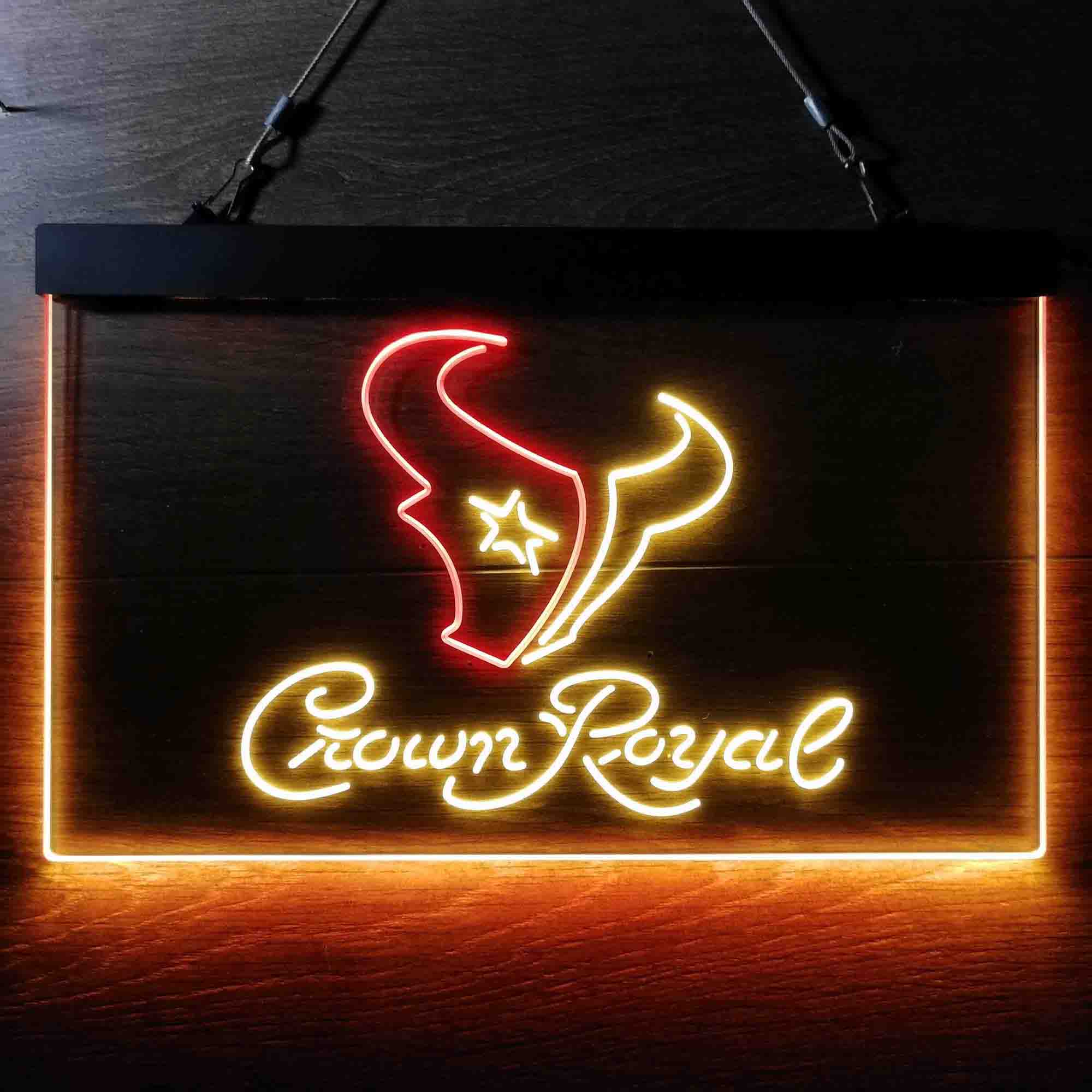 Houston Texans Crown Royal Bar Neon-Like LED Sign - ProLedSign