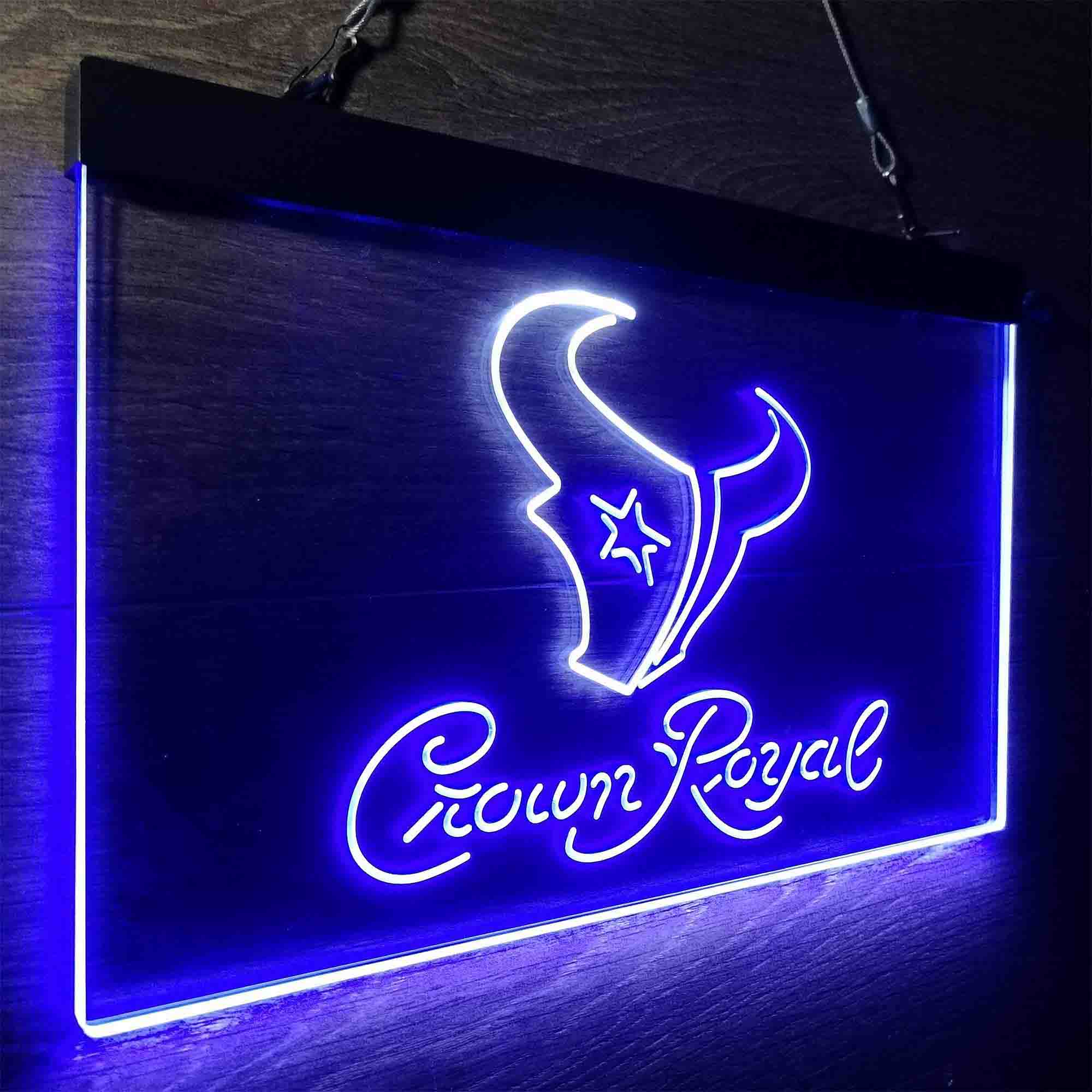 Houston Texans Crown Royal Bar Neon-Like LED Sign - ProLedSign