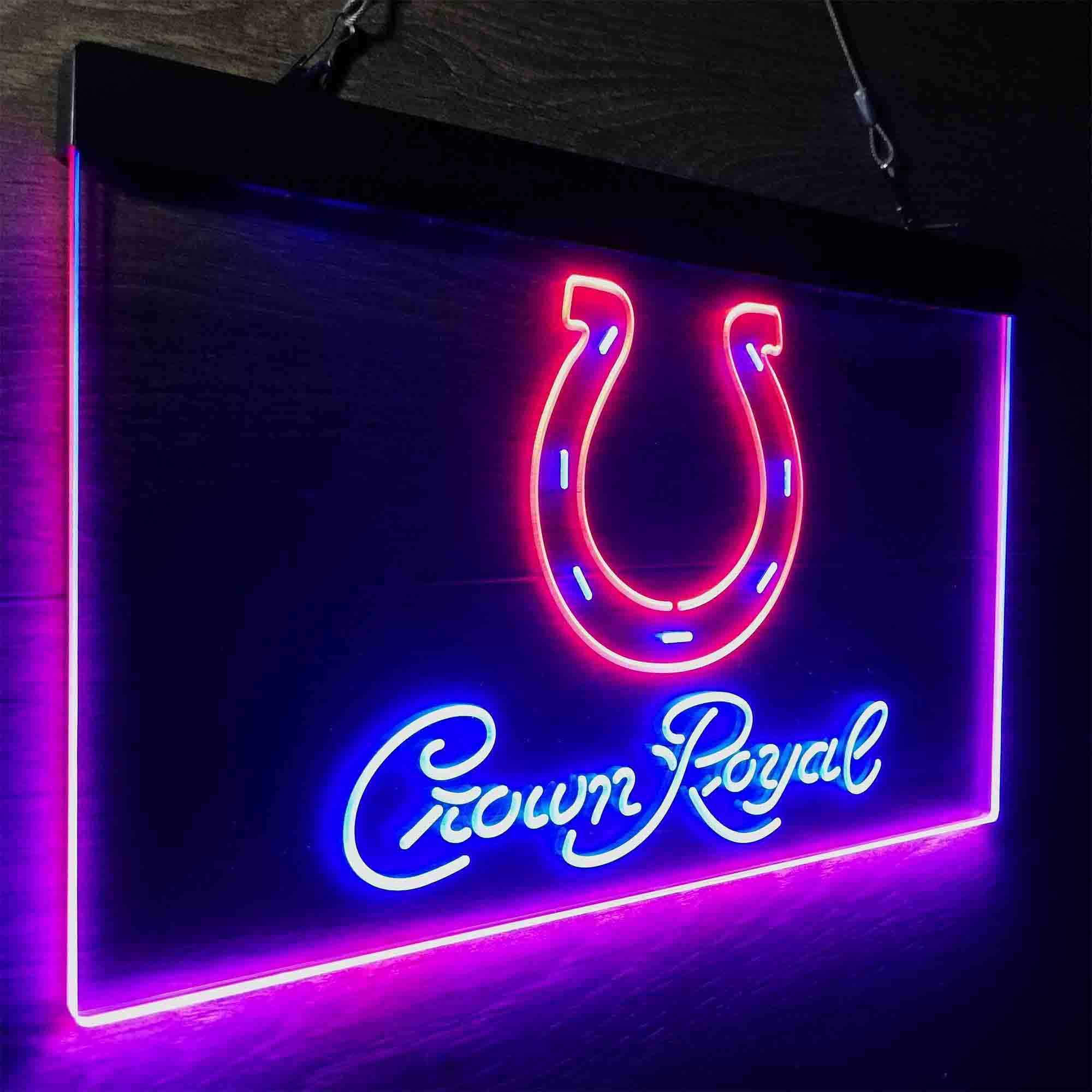 Indianapolis Colts Crown Royal Bar Neon-Like LED Sign - ProLedSign