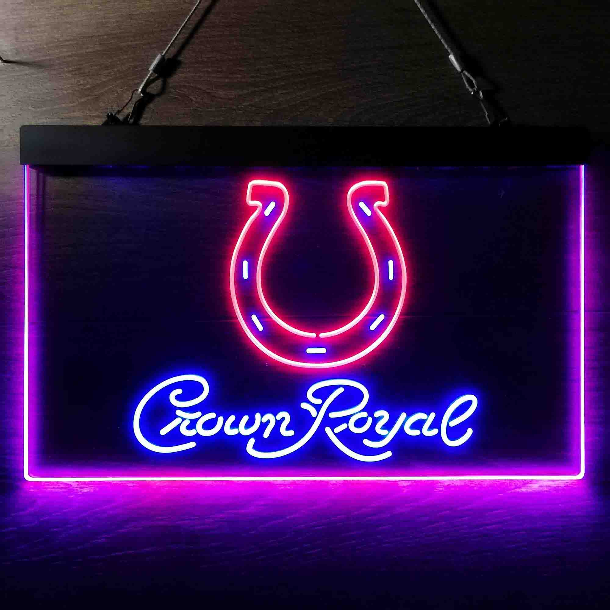 Indianapolis Colts Crown Royal Bar Neon-Like LED Sign - ProLedSign