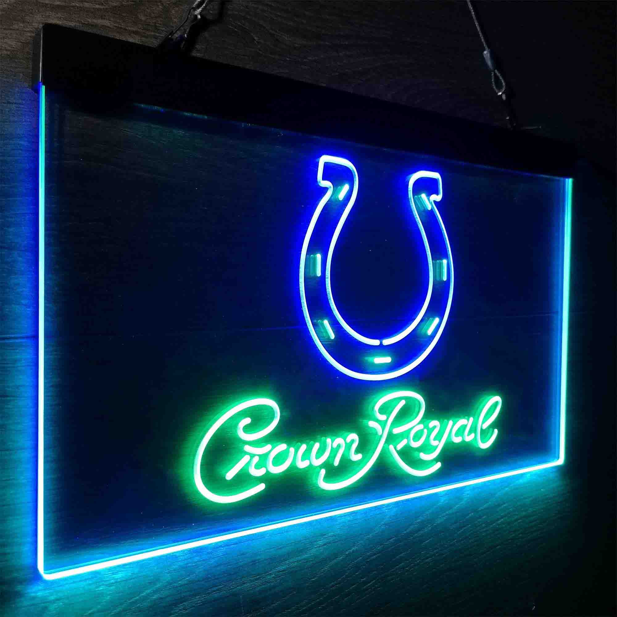 Indianapolis Colts Crown Royal Bar Neon-Like LED Sign - ProLedSign