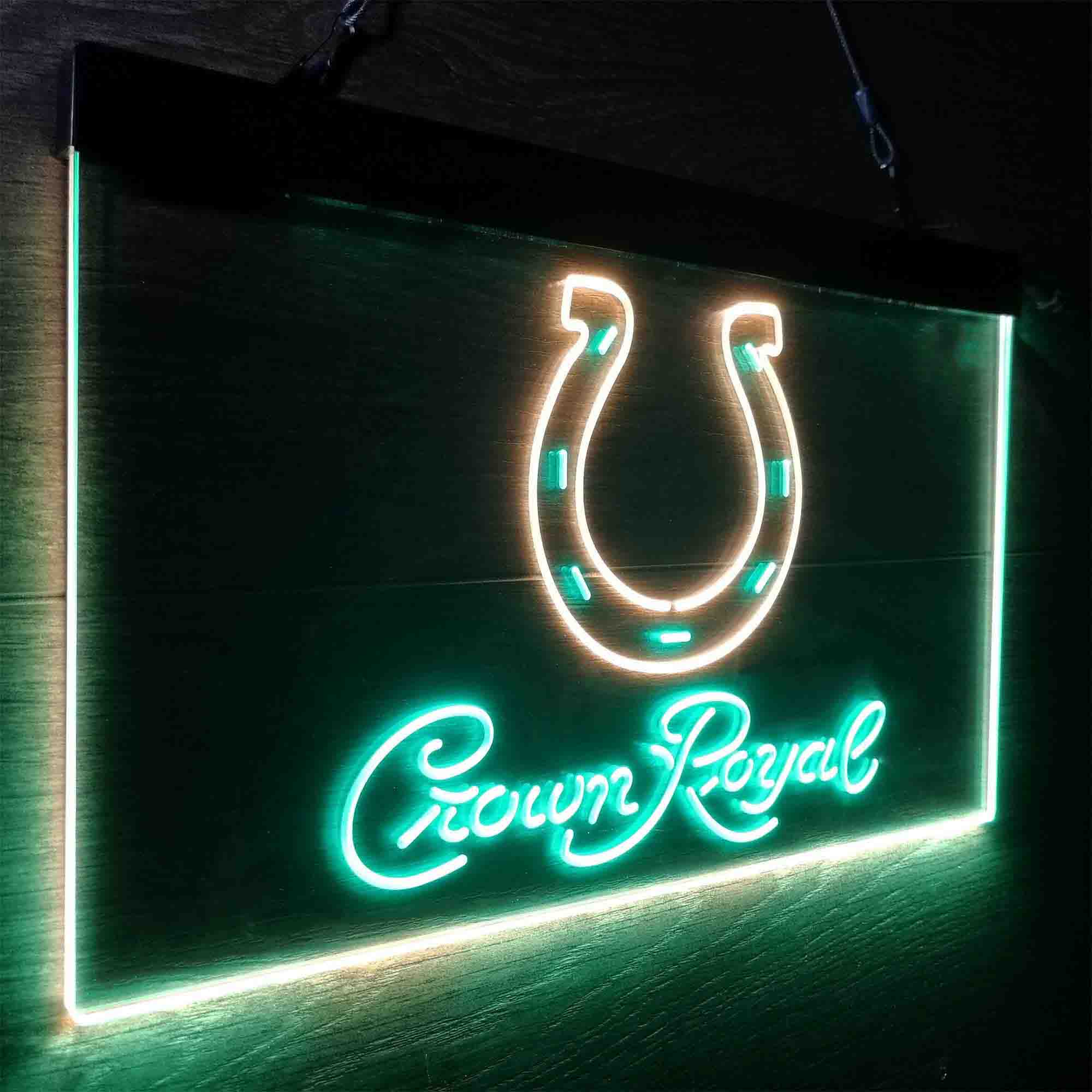 Indianapolis Colts Crown Royal Bar Neon-Like LED Sign - ProLedSign