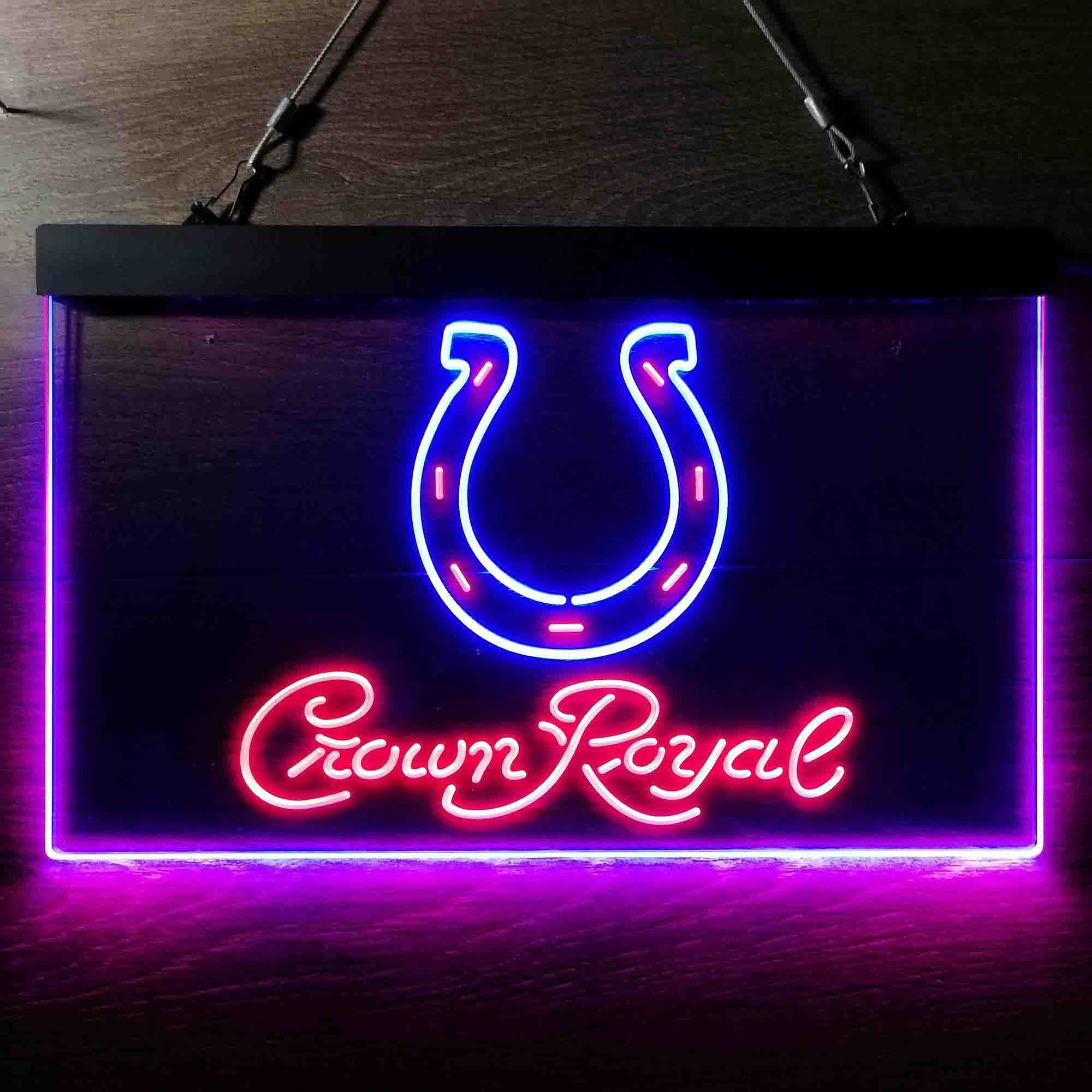 Indianapolis Colts Crown Royal Bar Neon-Like LED Sign - ProLedSign