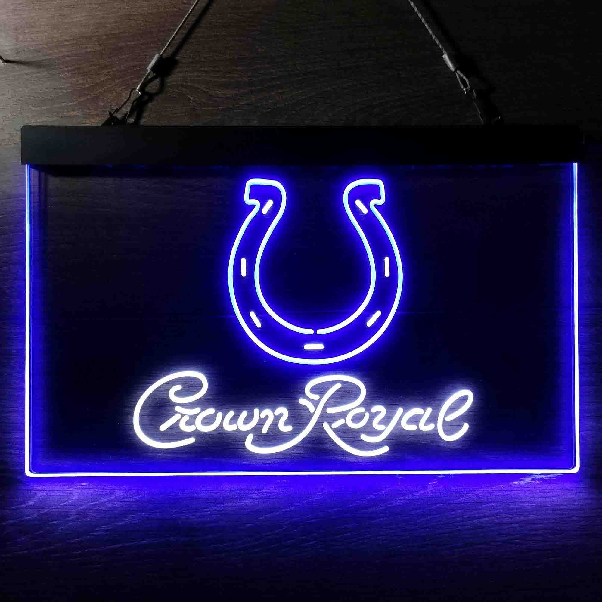 Indianapolis Colts Crown Royal Bar Neon-Like LED Sign - ProLedSign