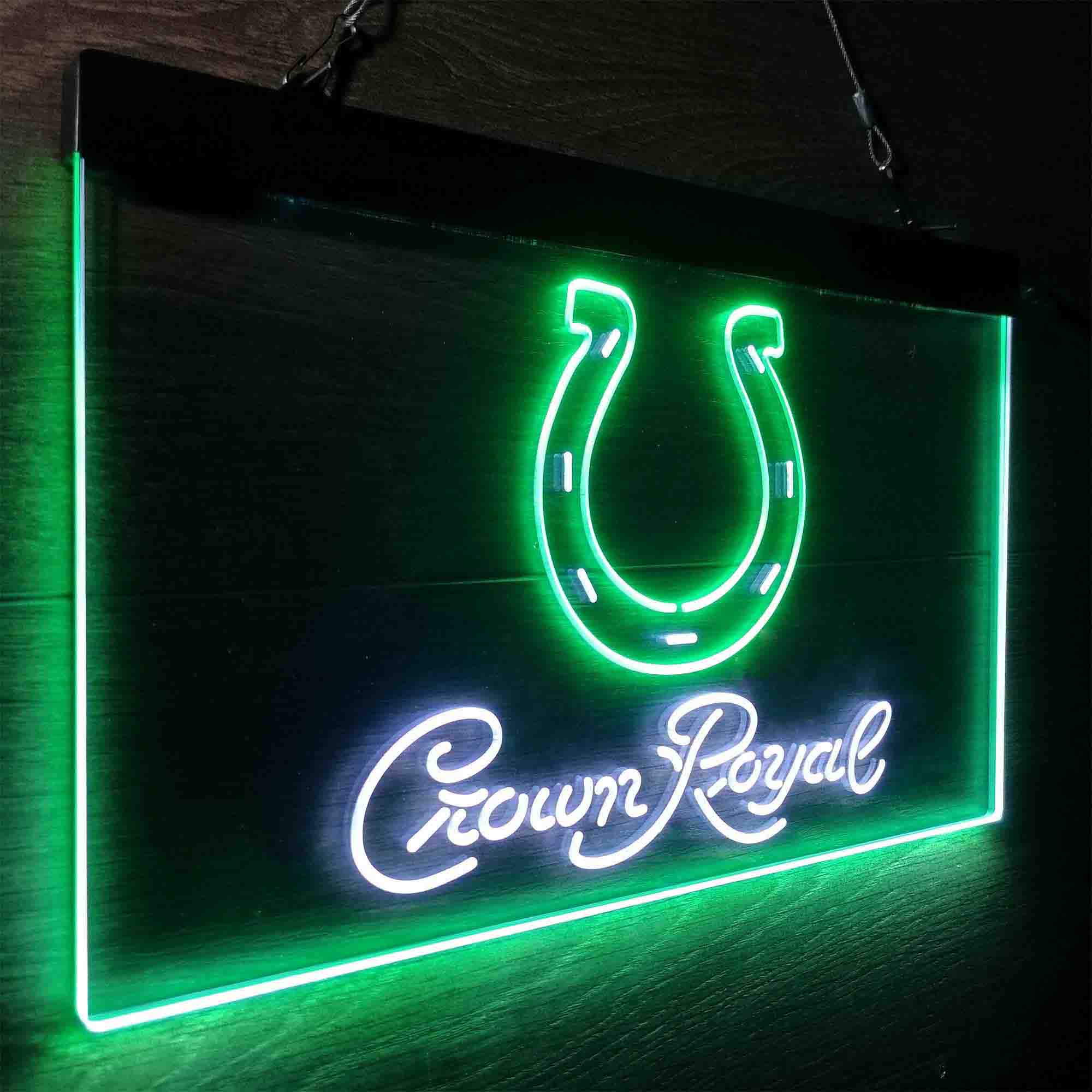 Indianapolis Colts Crown Royal Bar Neon-Like LED Sign - ProLedSign