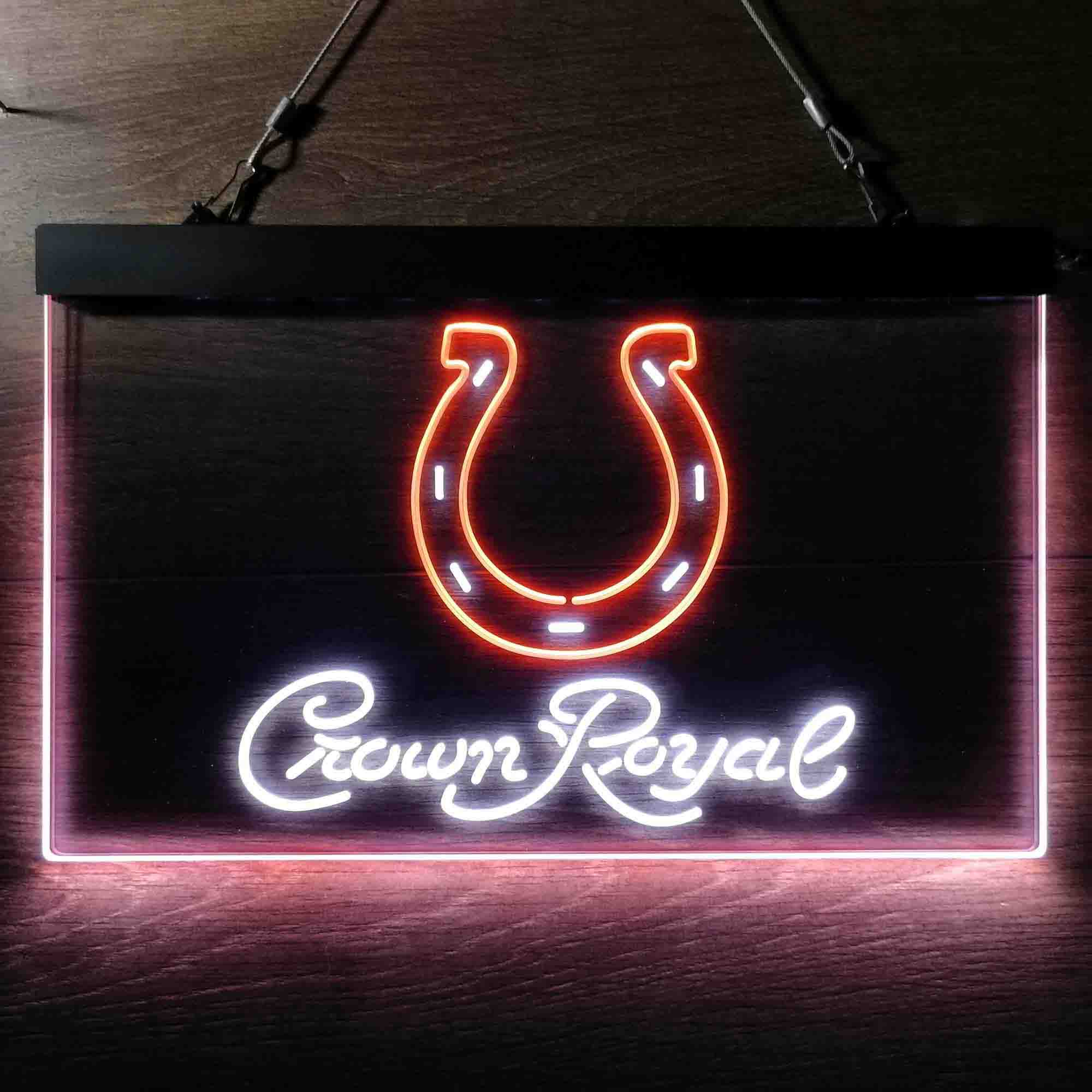 Indianapolis Colts Crown Royal Bar Neon-Like LED Sign - ProLedSign