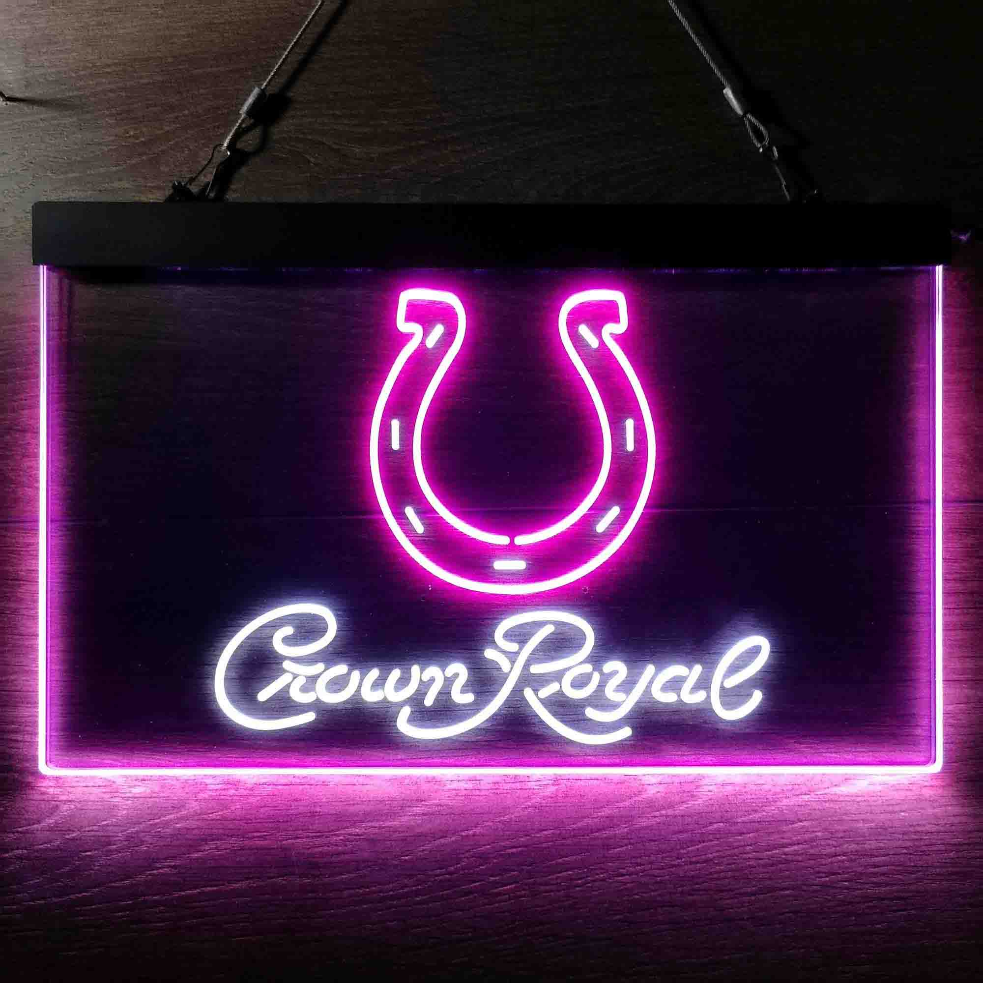 Indianapolis Colts Crown Royal Bar Neon-Like LED Sign - ProLedSign