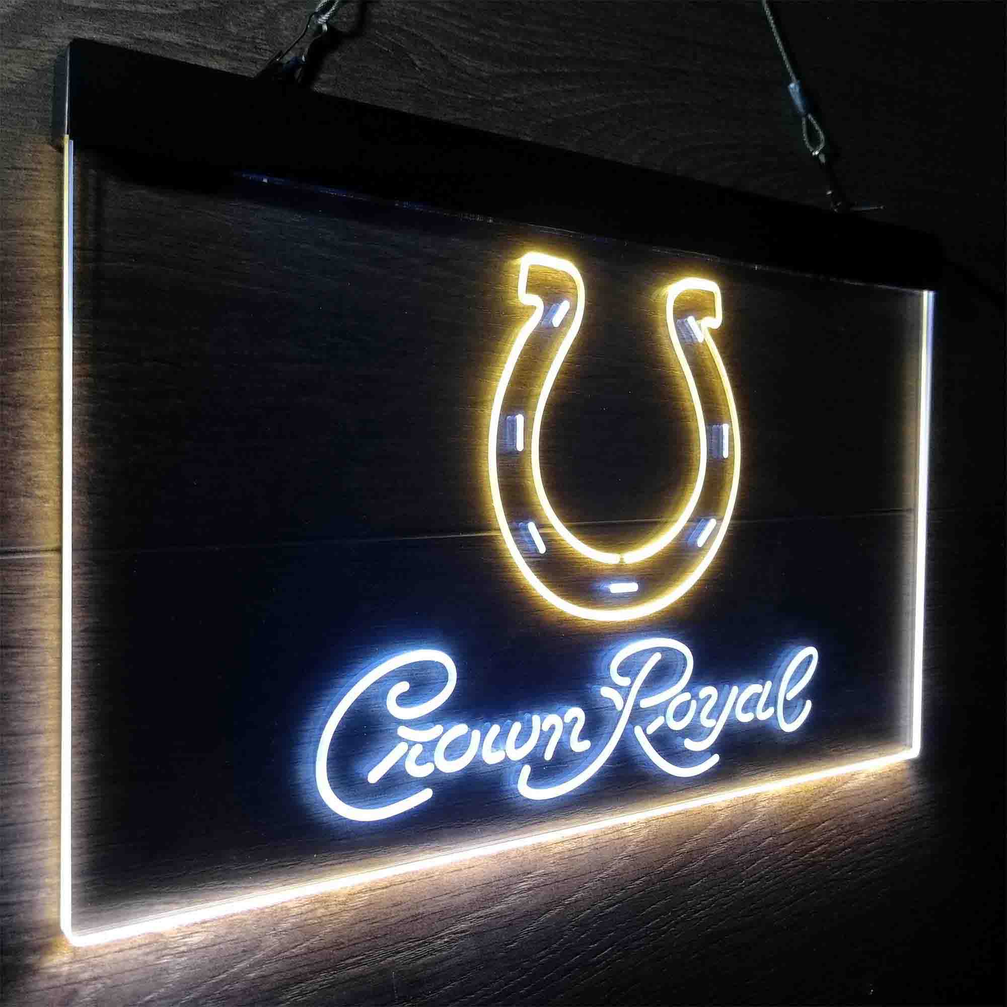 Indianapolis Colts Crown Royal Bar Neon-Like LED Sign - ProLedSign