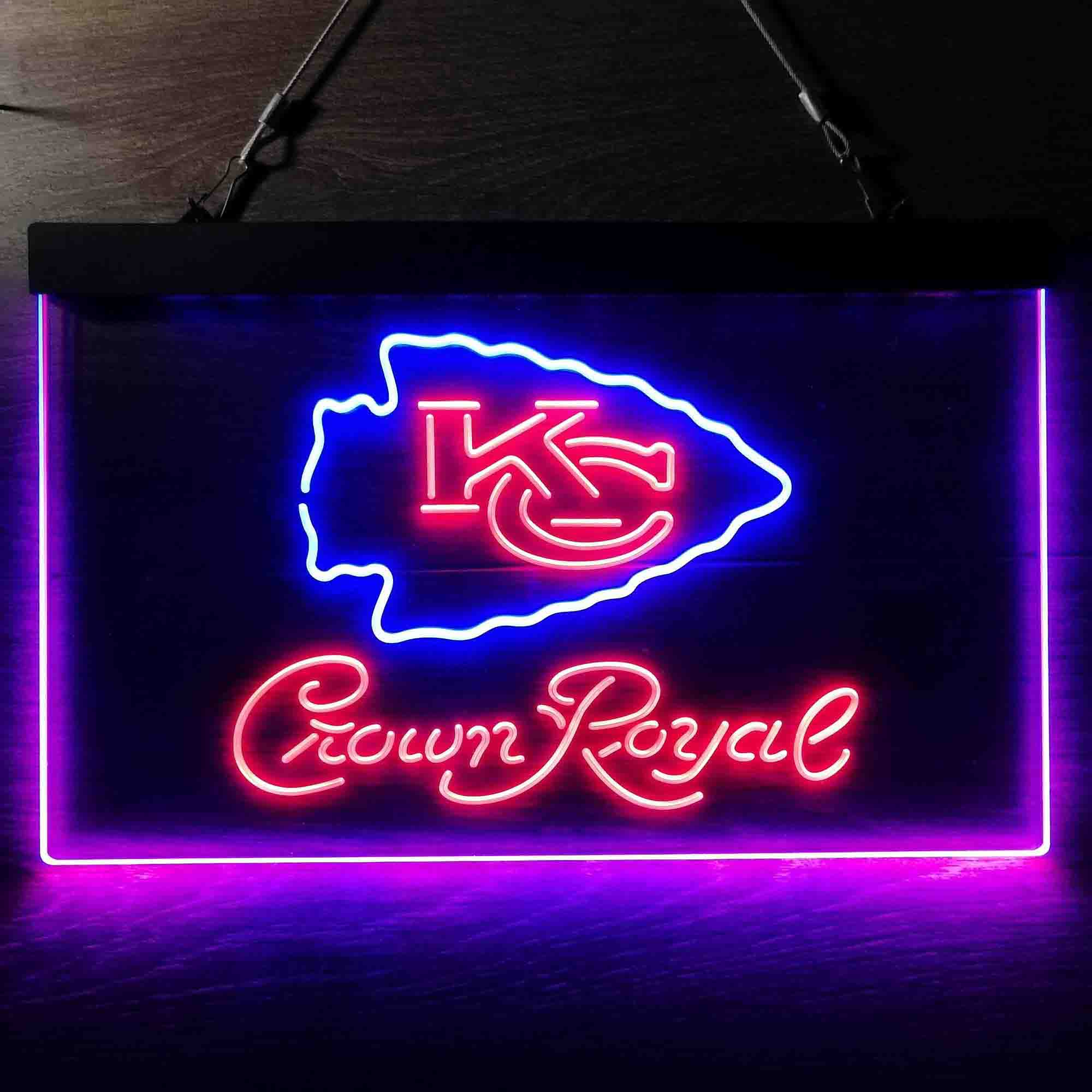 Kansas City Chiefs Crown Royal Neon-Like LED Sign - ProLedSign