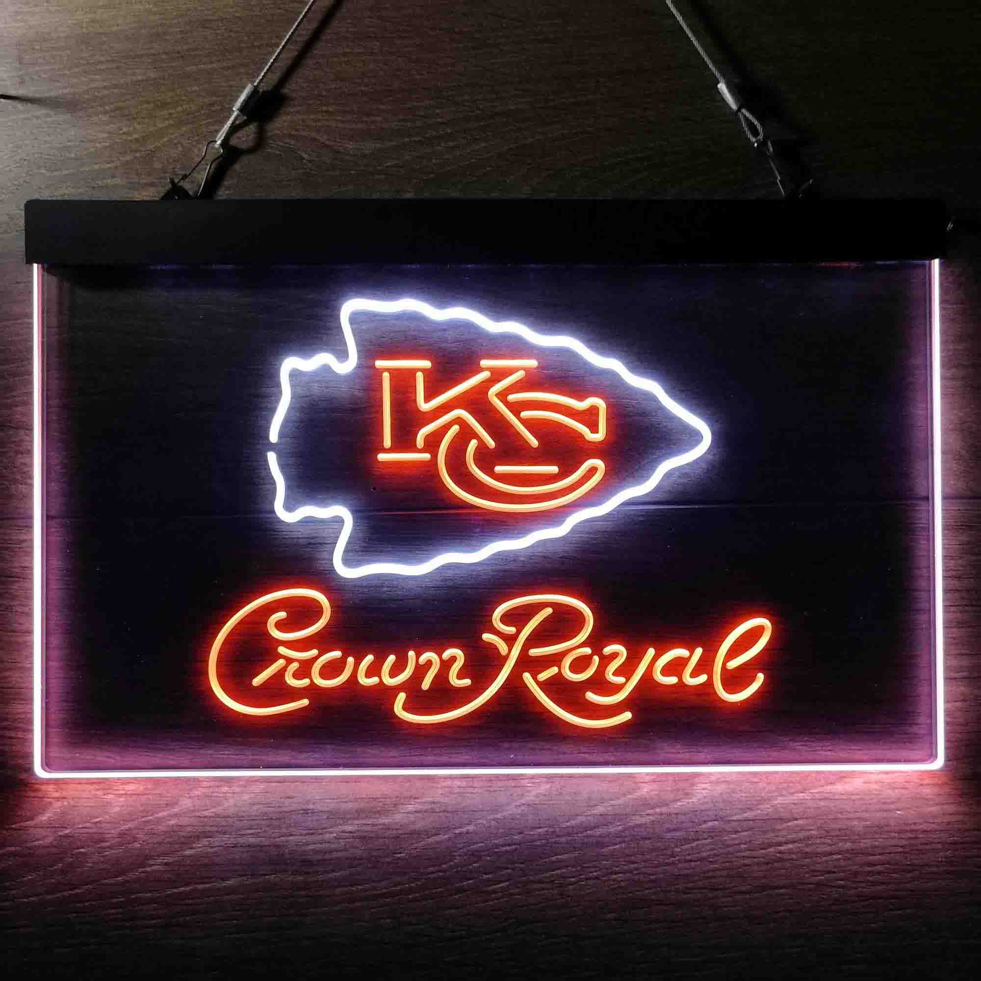 Kansas City Chiefs Crown Royal Neon-Like LED Sign - ProLedSign