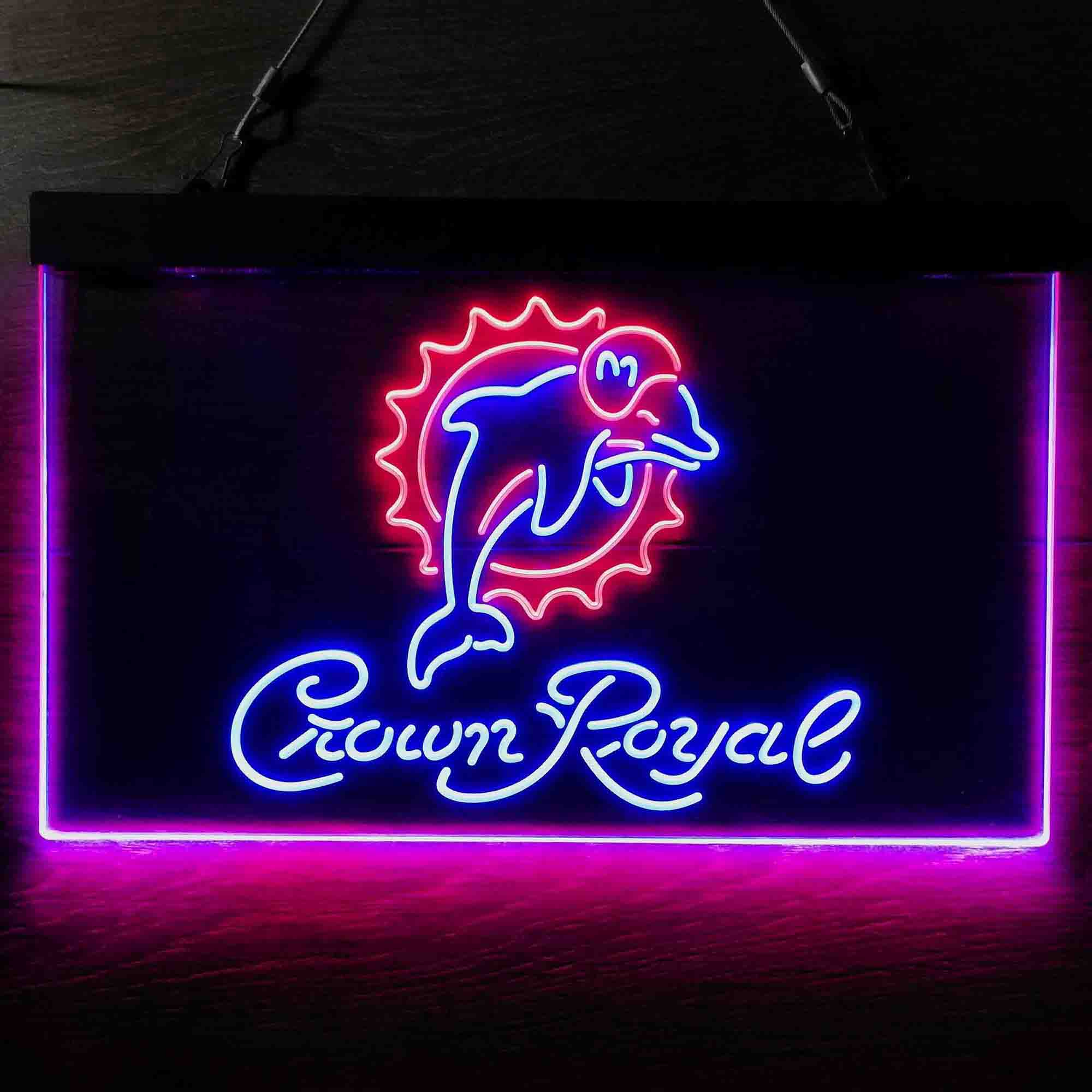 Miami Dolphins Crown Royal Neon-Like LED Sign - ProLedSign
