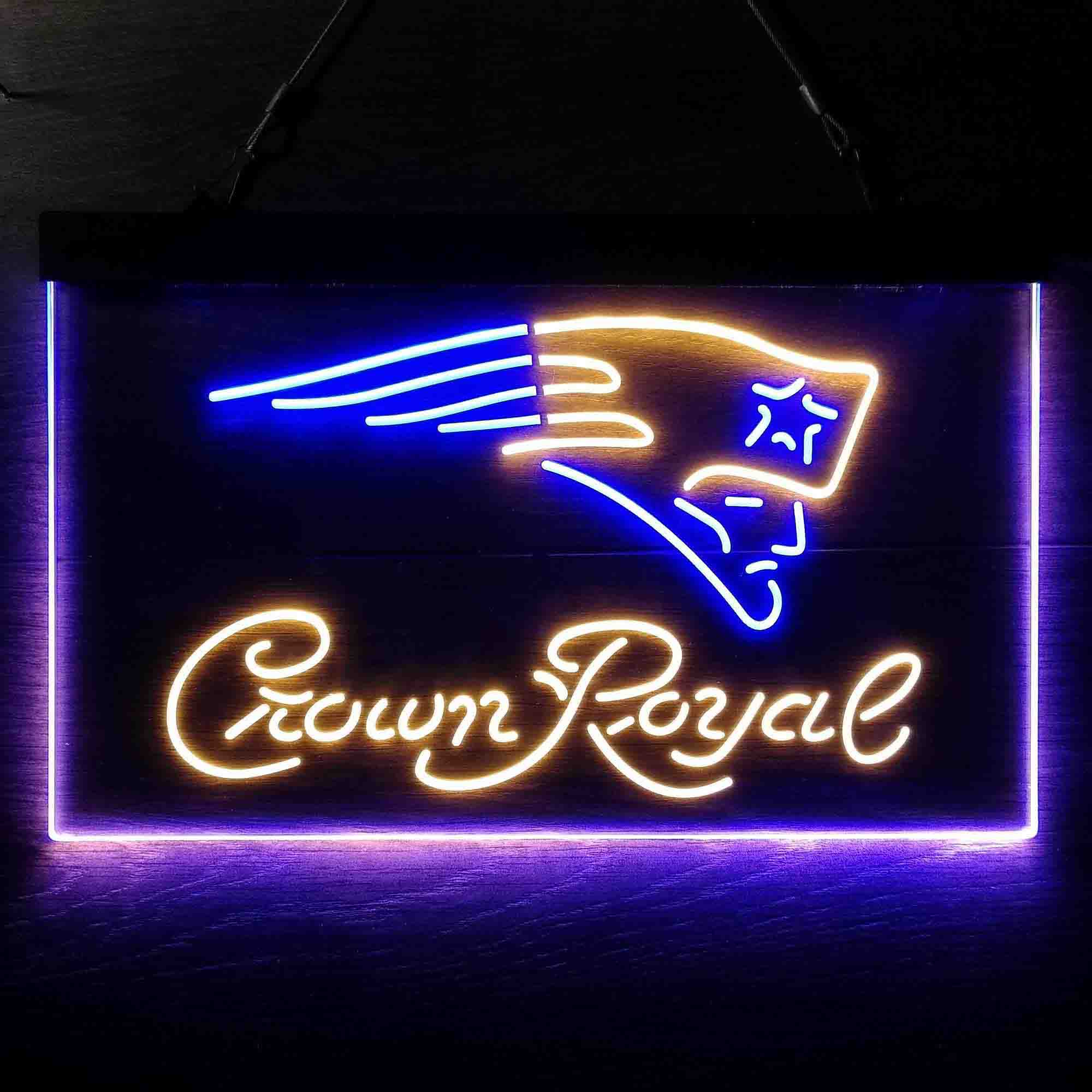 New England Patriots Crown Royal Neon-Like LED Sign - ProLedSign