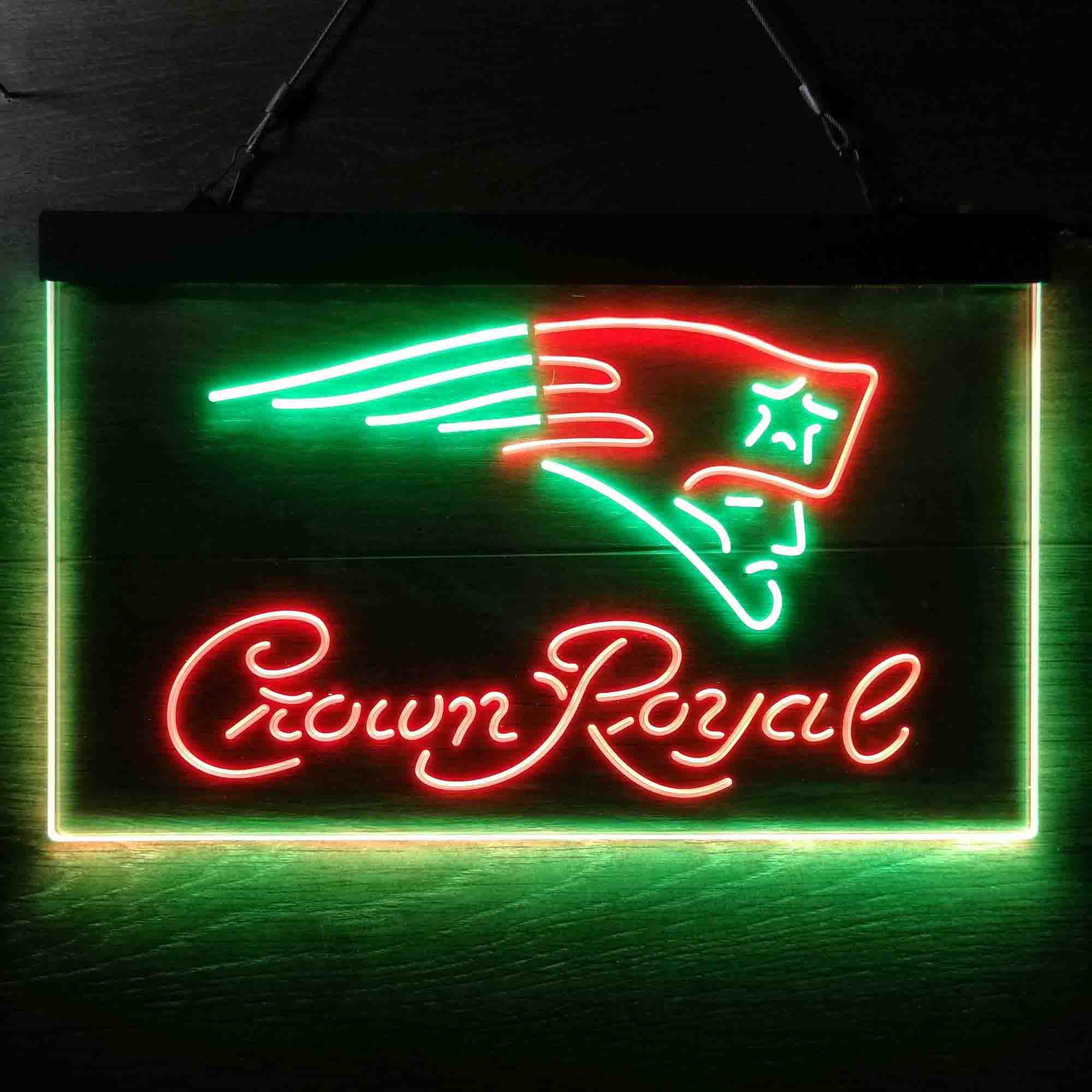 Crown Royal Bar New England Patriots Est. 1960 Neon-Like LED Sign