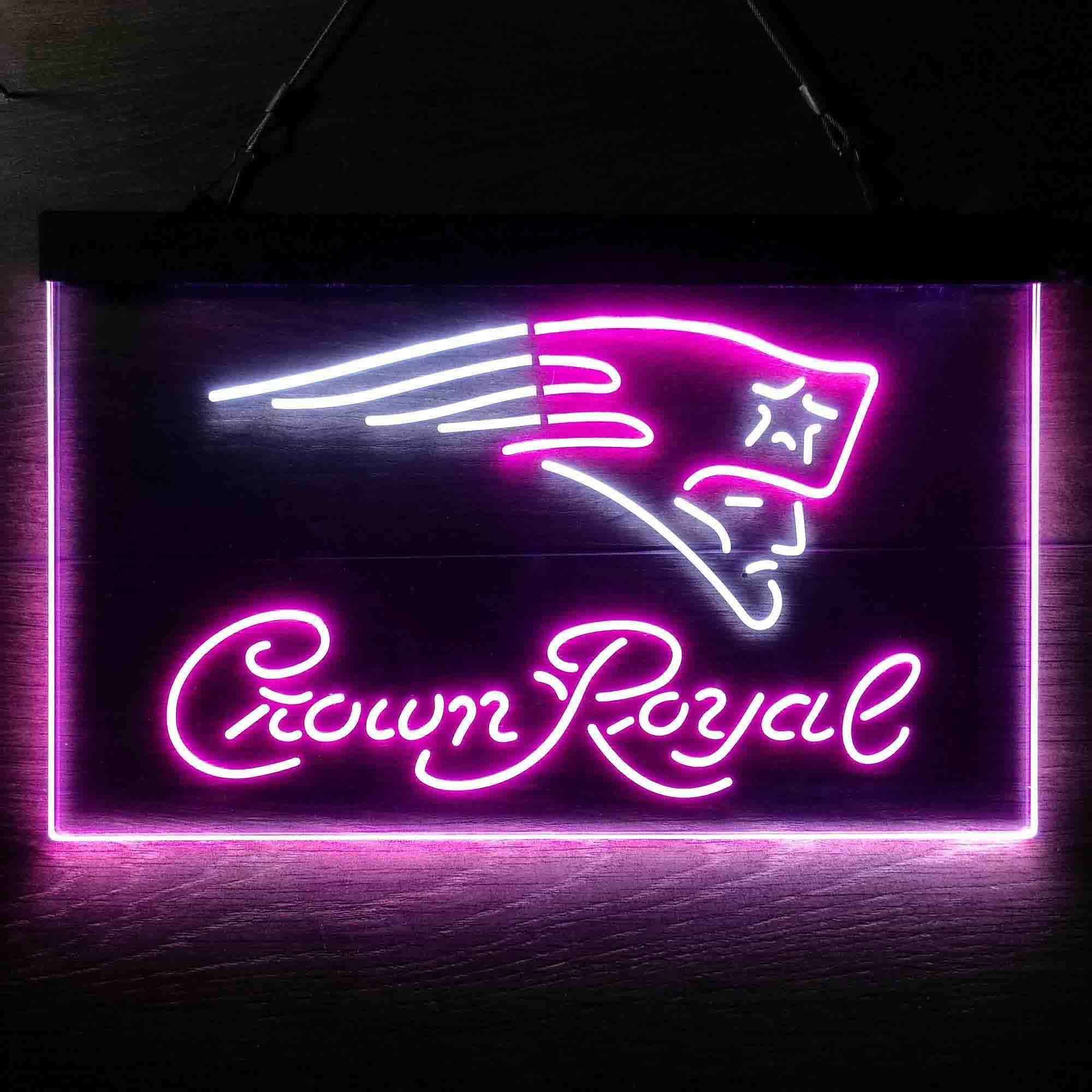 New England Patriots Crown Royal Neon-Like LED Sign - ProLedSign