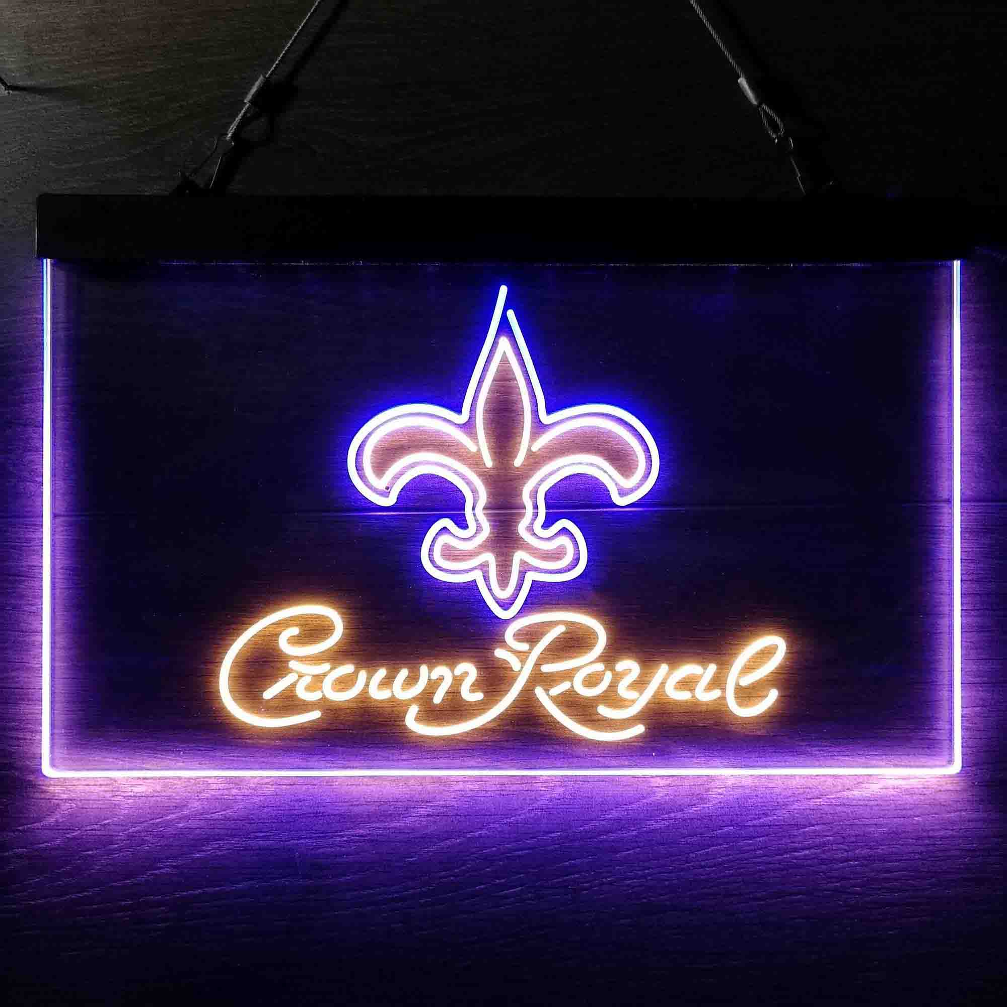 New Orleans Saints Crown Royal Neon-Like LED Sign - ProLedSign