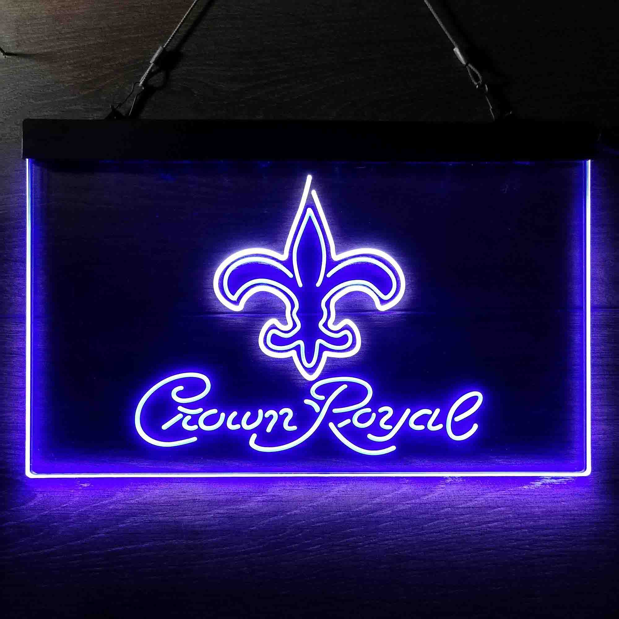 Crown Royal Bar New Orleans Saints Est. 1967 Neon-Like LED Sign