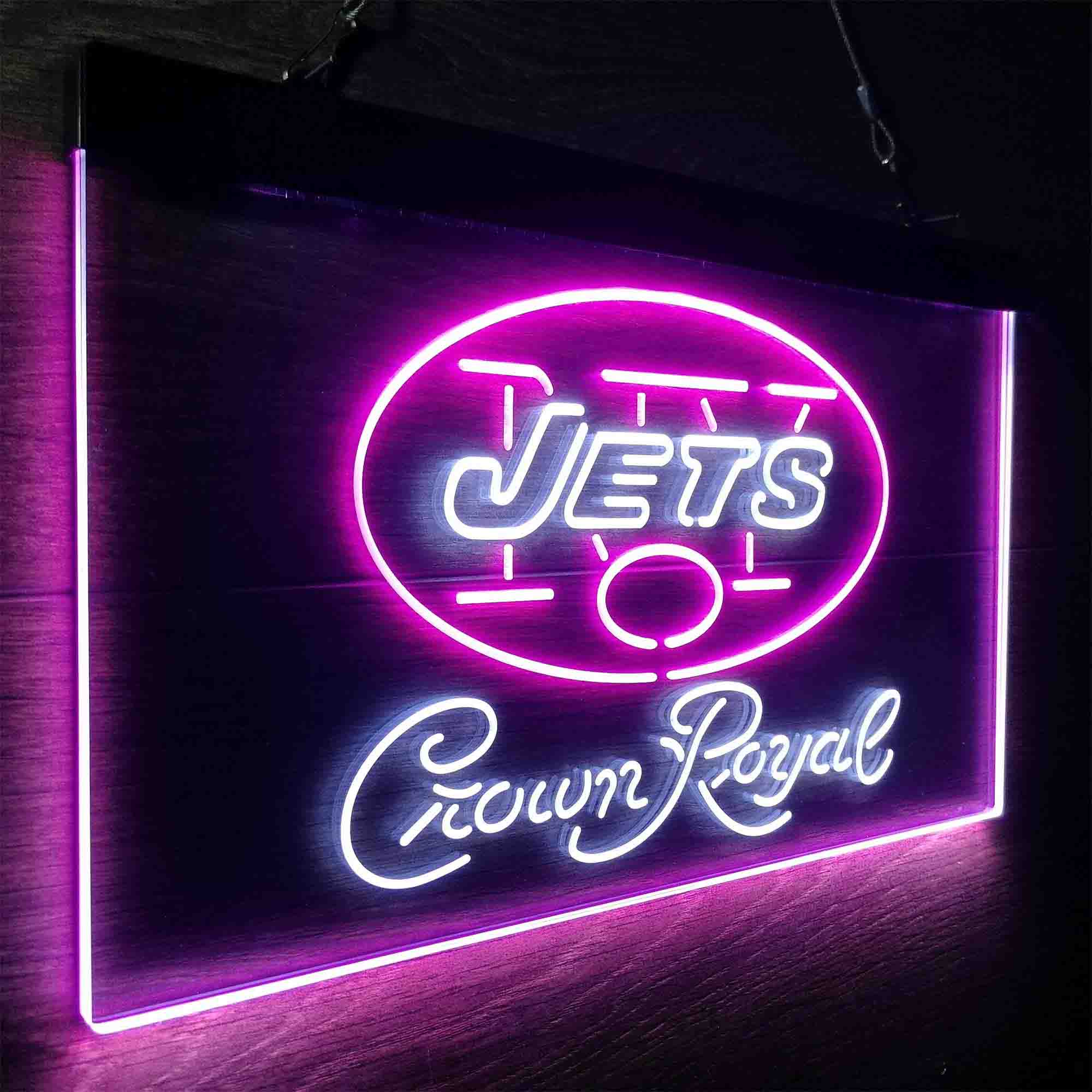 New York Jets Crown Royal Neon-Like LED Sign - ProLedSign