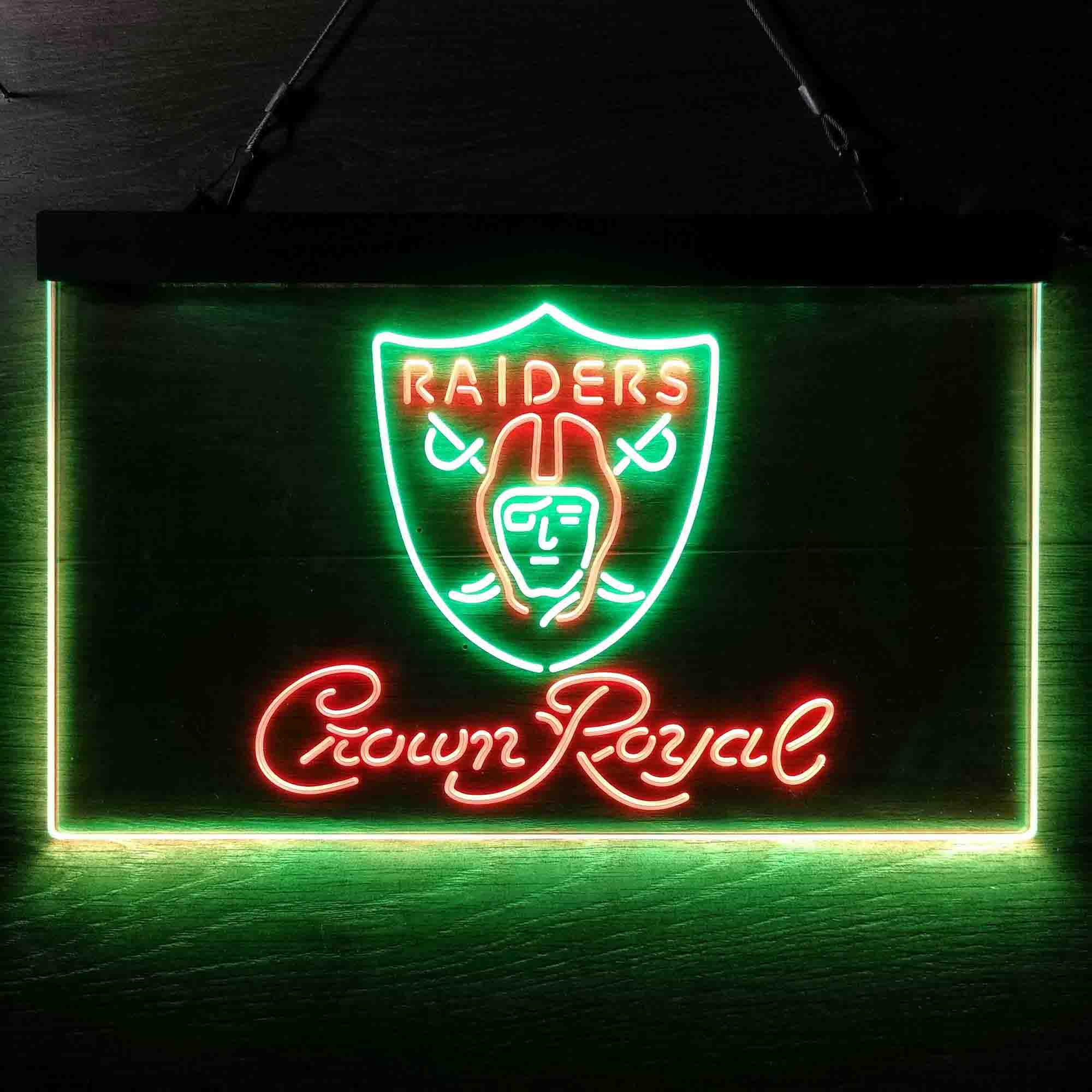 Crown Royal Bar Oakland Raiders Est. 1960 Neon-Like LED Sign - ProLedSign