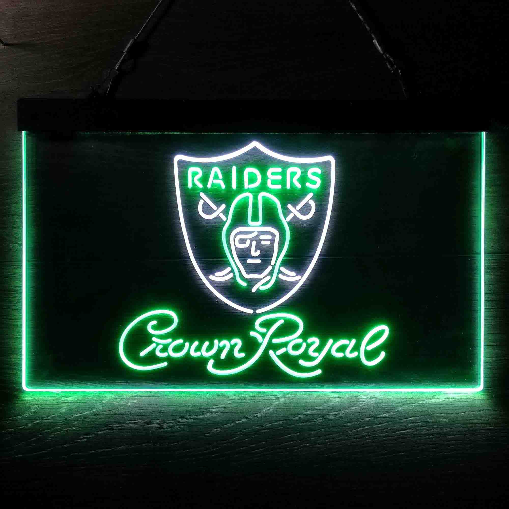 Crown Royal Bar Oakland Raiders Est. 1960 Neon-Like LED Sign - ProLedSign