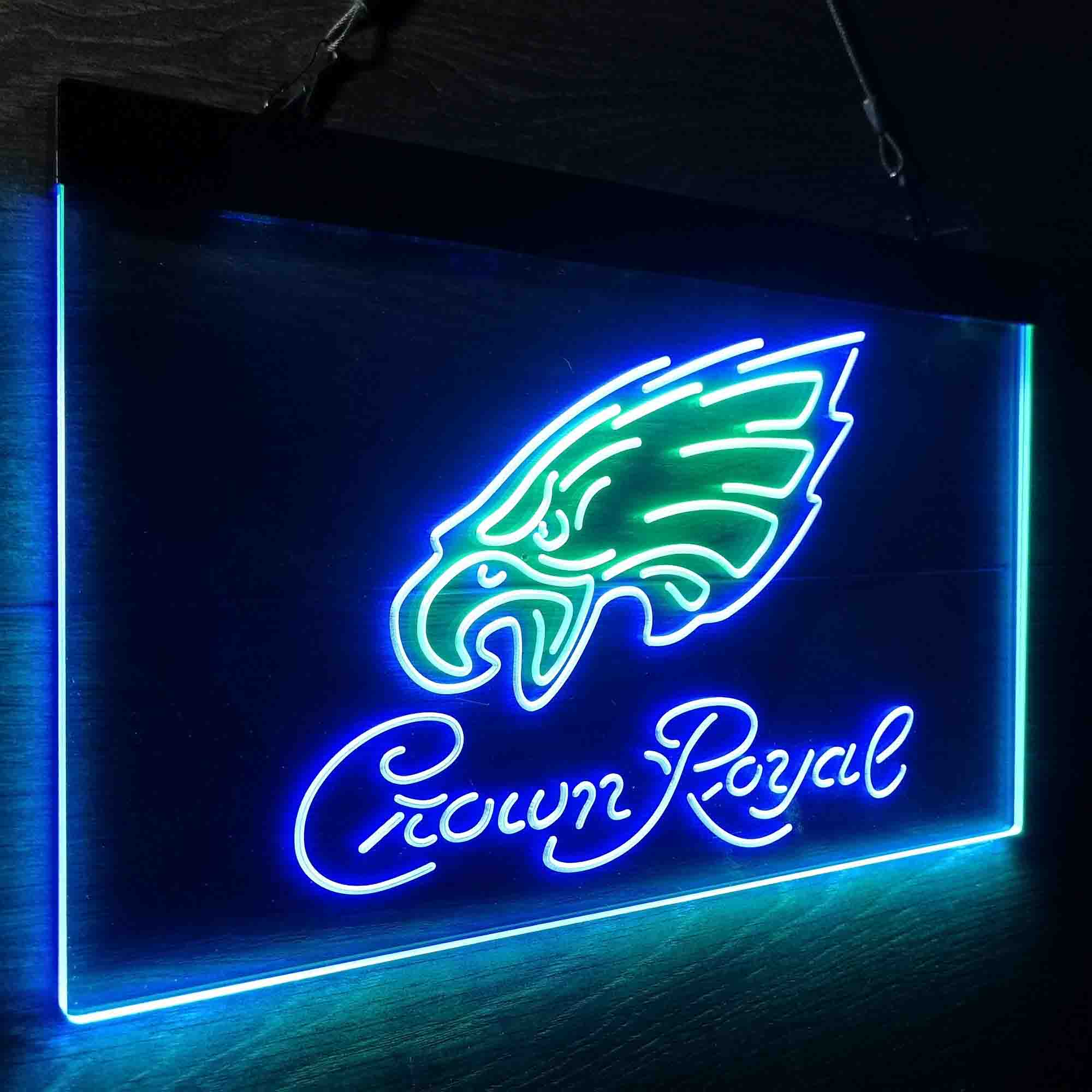 Philadelphia Eagles Crown Royal Neon-Like LED Sign - ProLedSign