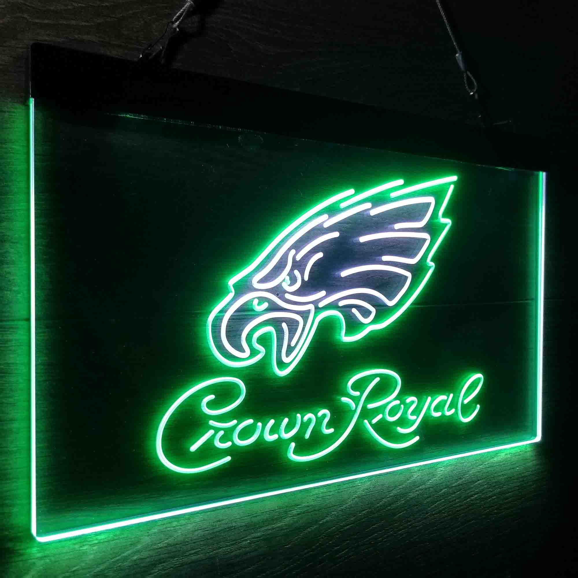 Philadelphia Eagles Crown Royal Neon-Like LED Sign - ProLedSign