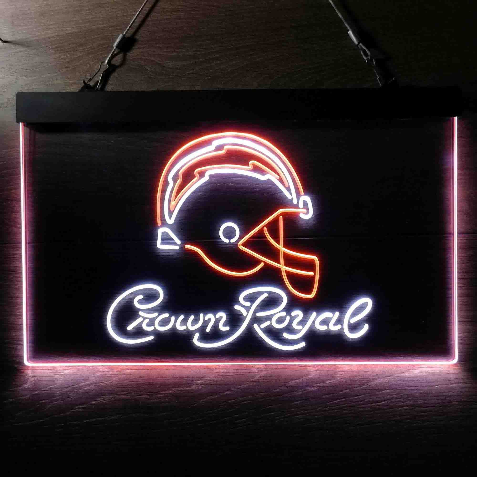 Crown Royal Bar Los Angeles Chargers Est. 1960 Neon-Like LED Sign