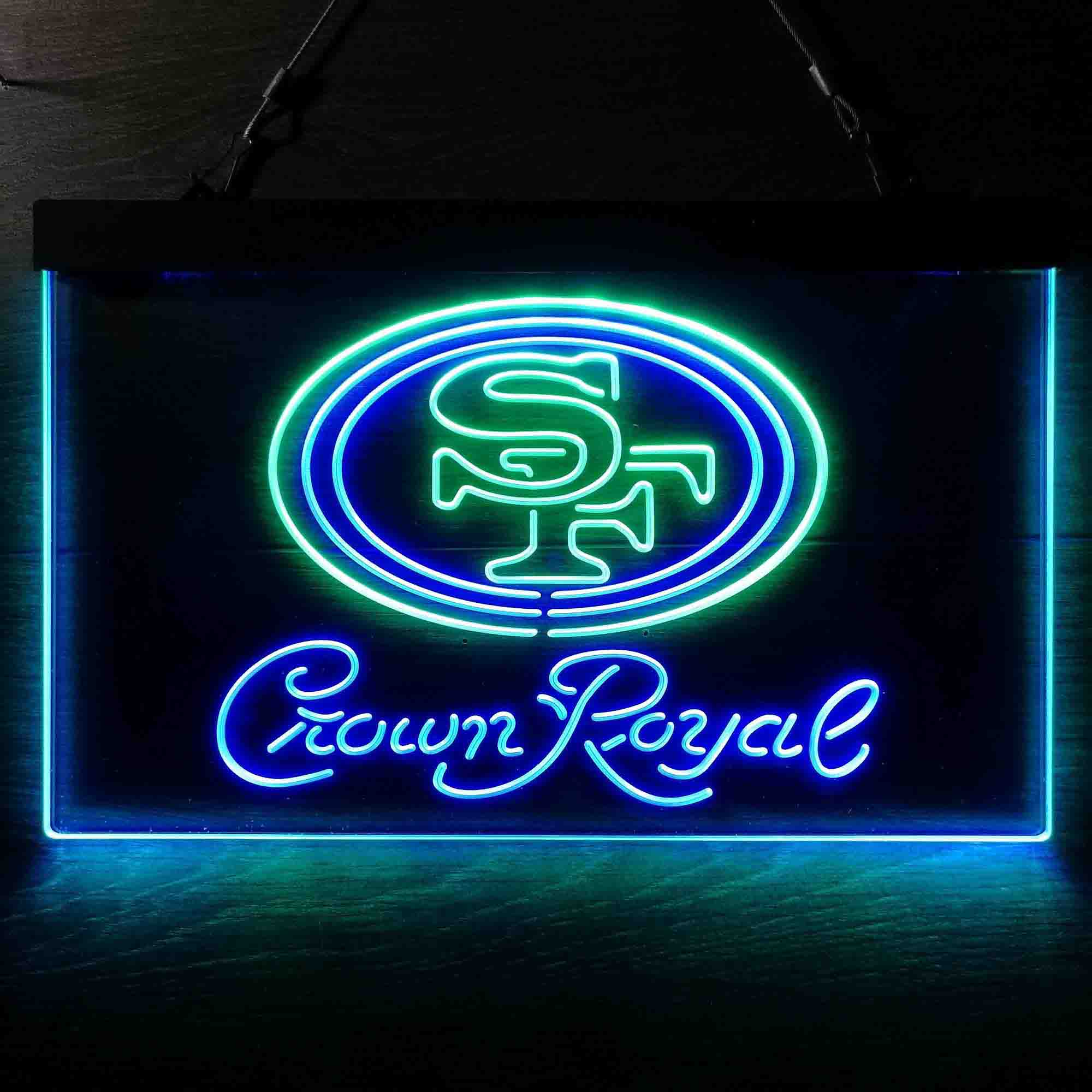 Crown Royal Bar San Francisco 49ers Est. 1946 Neon-Like LED Sign