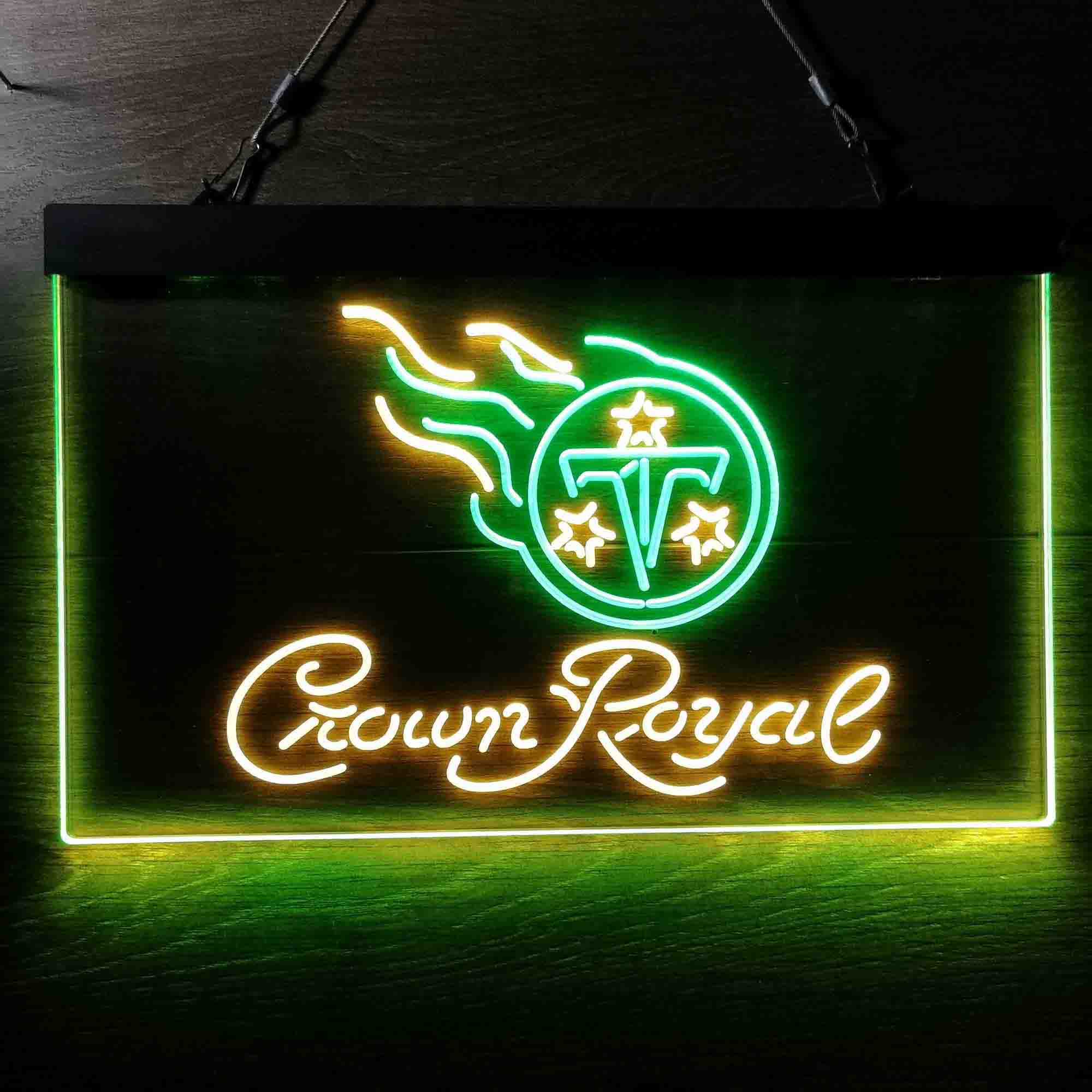 Crown Royal Bar Tennessee Titans Est. 1960 Neon-Like LED Sign